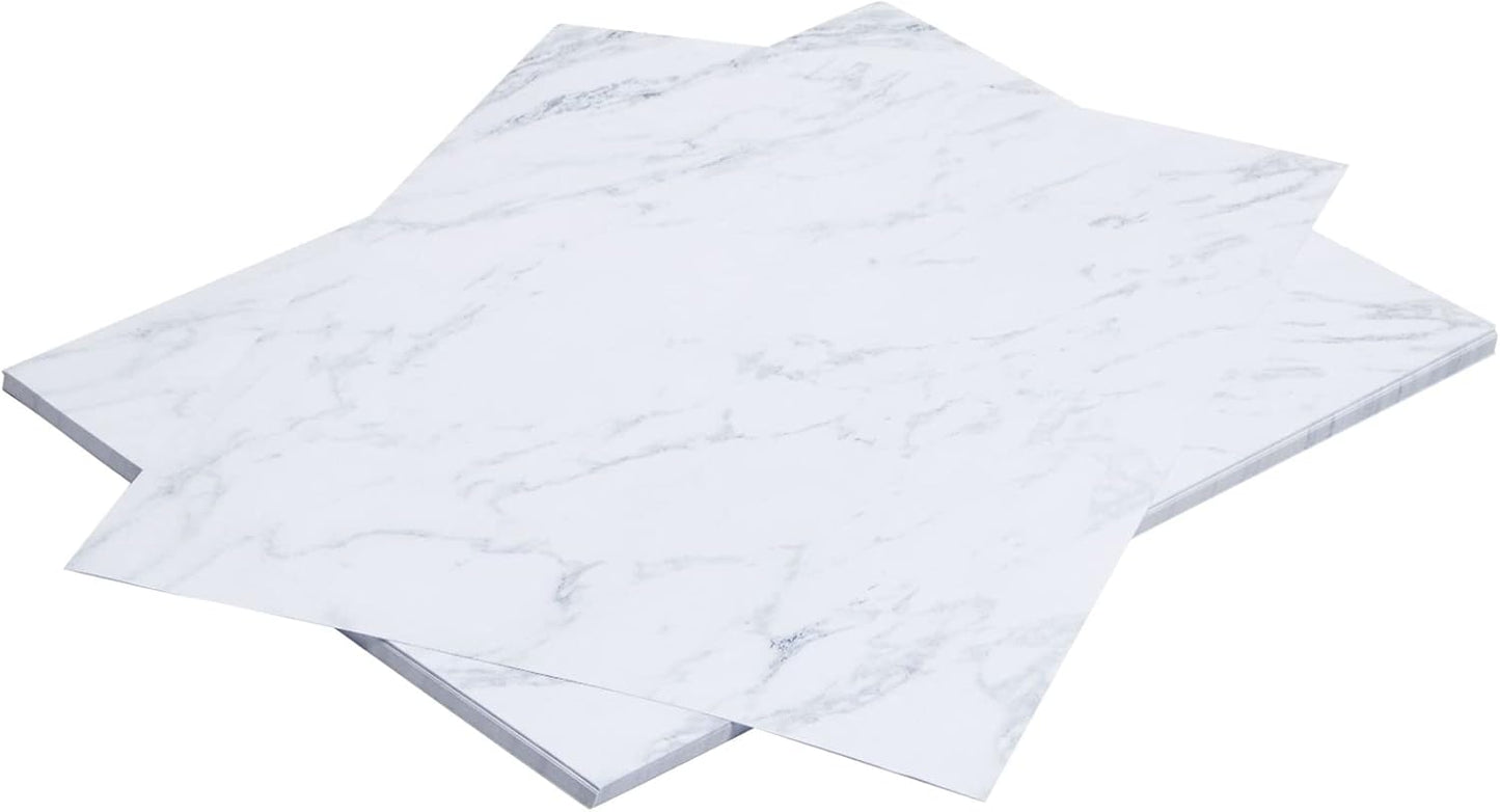 Juvale Resume Paper - 8.5 x 11 In, Gray Marble, 48 Sheets - Inkjet & Laser Printer Compatible Marble Paper for Stationery, Certificates & Invitations