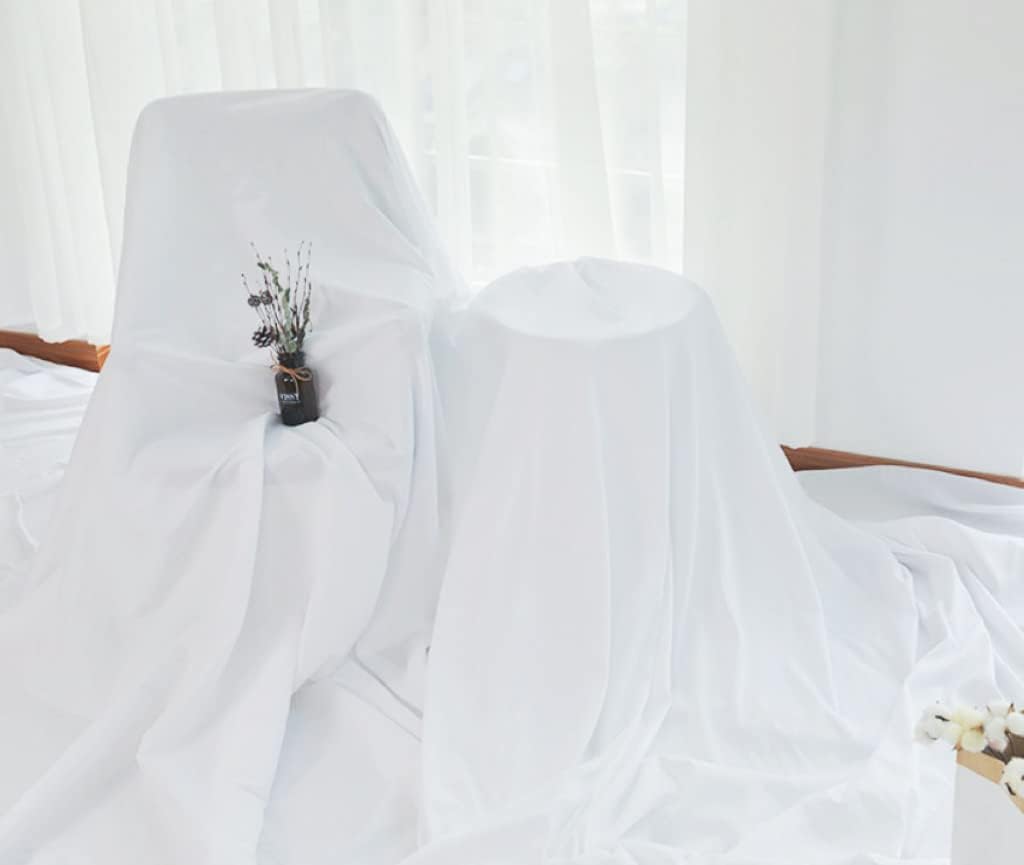 5X7ft Photo Backdrop White Backdrop for Photoshoot, Non-Reflective Soft White Backdrop for Home Studio, Baby Photography, YouTube Content & Live Streaming(only 1x Background)