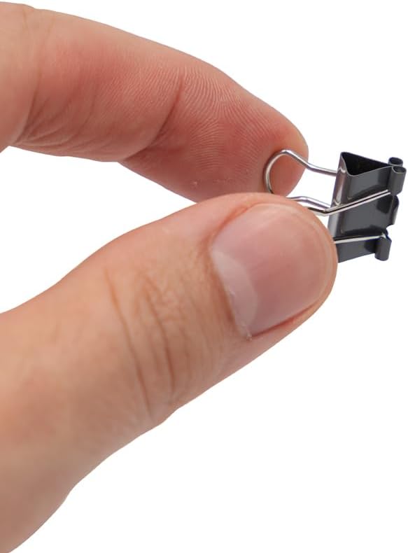 JAM PAPER Colorful Binder Clips - Extra Small - 3/5 Inch (15 mm) - Grey Binderclips - 30/Pack