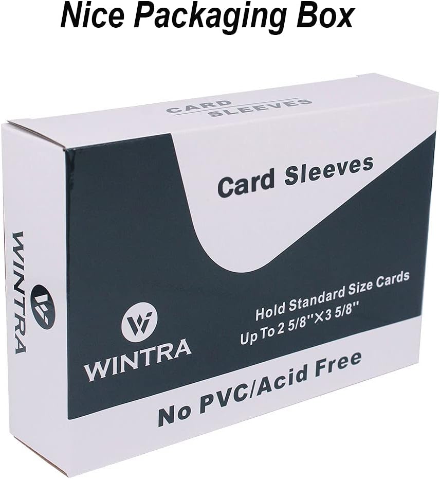 2000 Count Penny Card Sleeves, 2-5/8 x 3-5/8'' Soft Protective Inner Sleeves,Ultra Clear Baseball Card Protectors