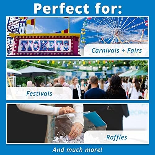 INDIANA TICKET CO. 10,000 Yellow CONSECUTIVELY Numbered Raffle Ticket Roll. 5 Rolls of 2,000, for Classroom Rewards, Events, Fundraisers, Door Entry, Raffles, Prizes, Drink/Food Tickets, & More