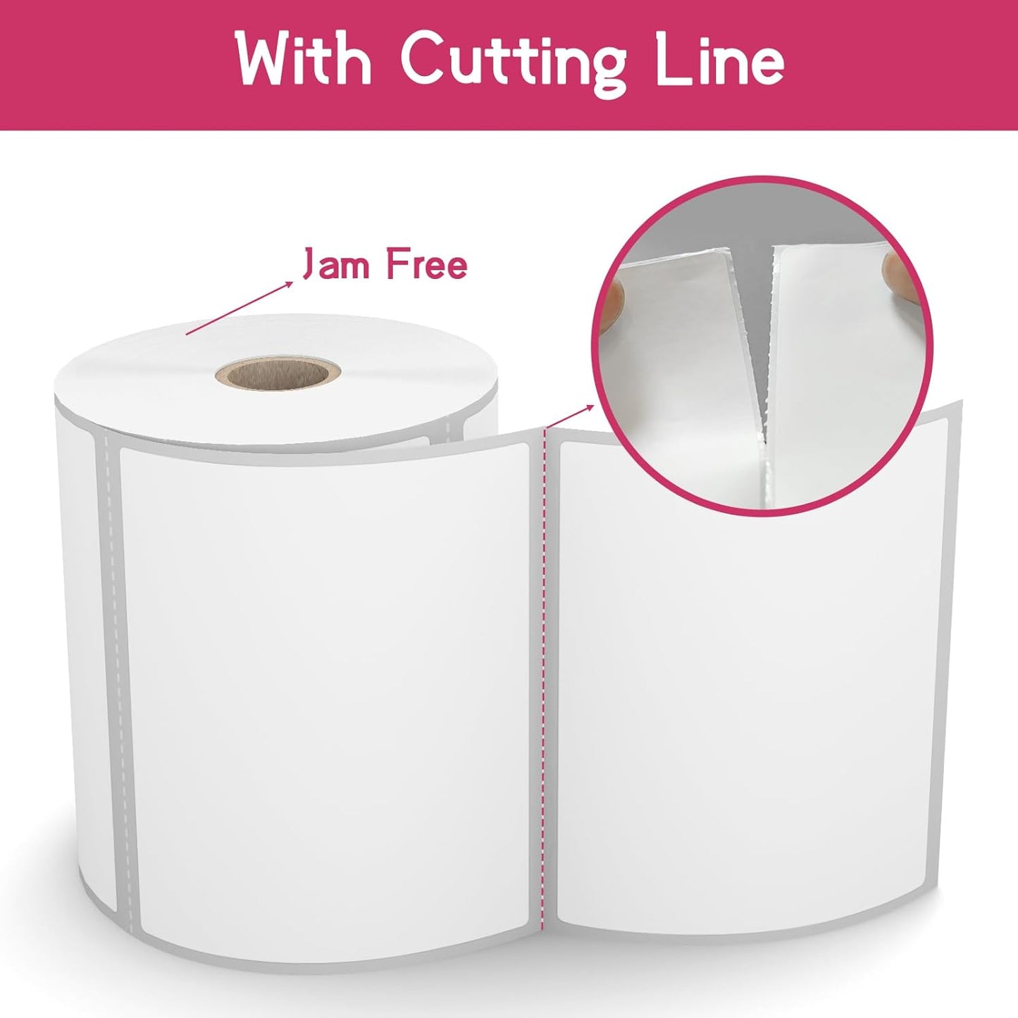 12 Rolls 4" x 3" Direct Thermal Labels, Shipping Labels Compatible with Zebra & Rollo Label Printers for Mailing Postage Address Barcode (500 Labels/Roll)