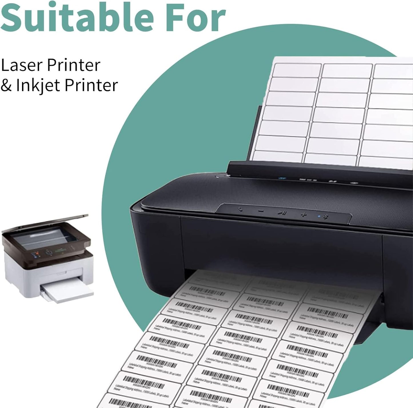 30 up Labels 1" x 2-5/8" Shipping Address Labels, FBA SKU Barcode Tags, 1000 Sheets 30 Per Page Mailing Labels for Laser/Inkjet Printers