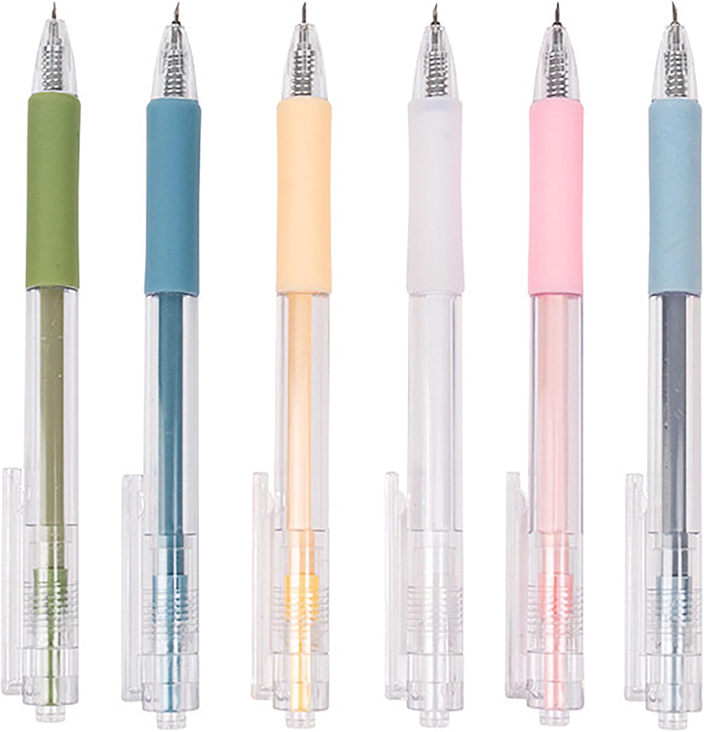 6 Pack Retractable Craft Knife Pen Set in 6 Colors, Precision Paper Cutter for DIY Projects, Art, Scrapbooking, Detail Hobby Blade for Stickers