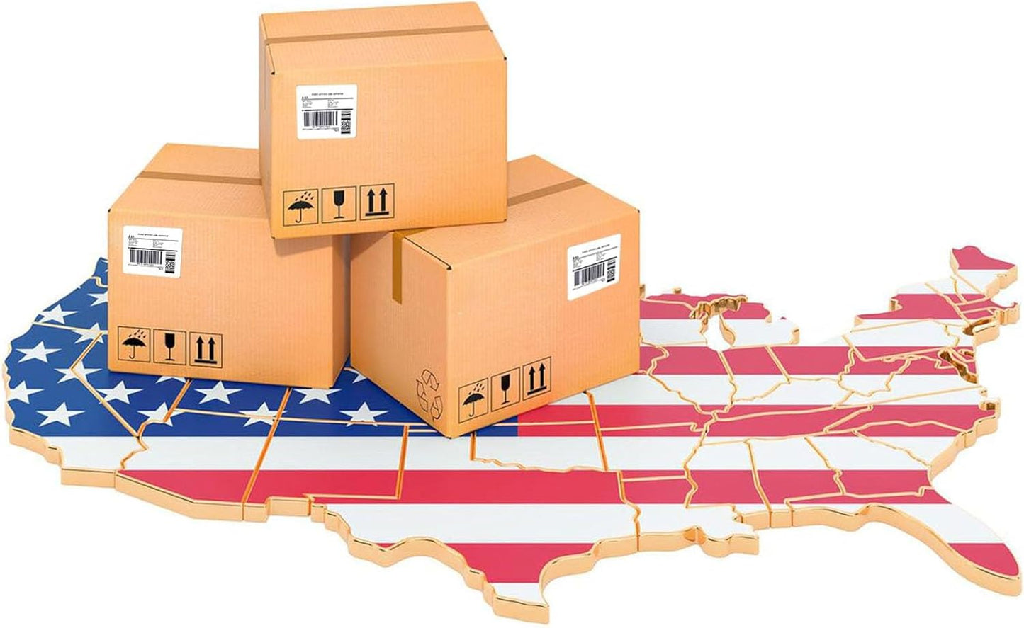 6-Up White Permanent Self Adhesive Shipping Labels 3 1/3” x 4” Printable Stickers for Laser & Inkjet Printers - 2000 Sheets - 12000 Count Labels