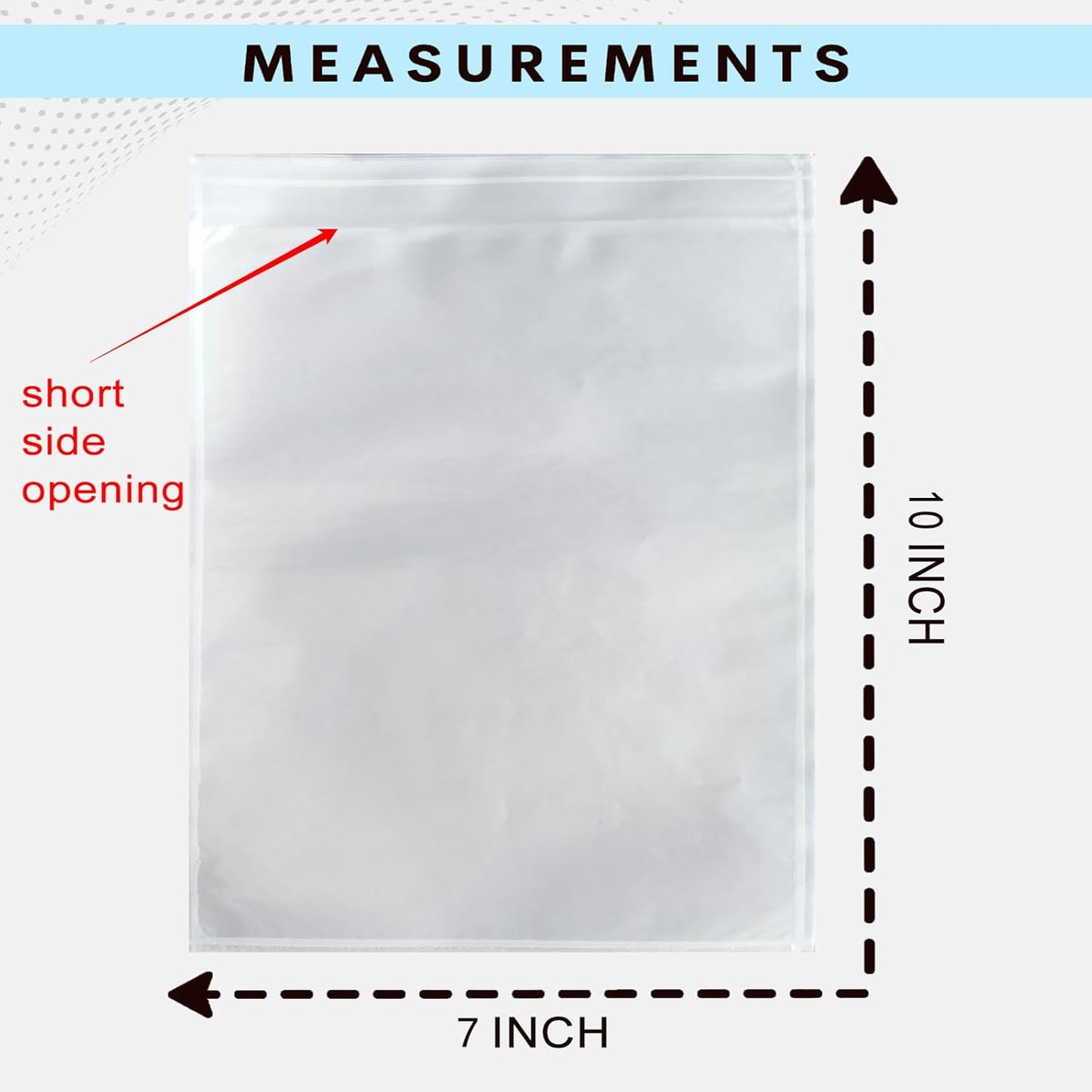 1000 Pcs 7'' x 10'' Clear Packing List Envelopes Adhesive Shipping Label Pouch, Shipping Document envelopes, Clear Face