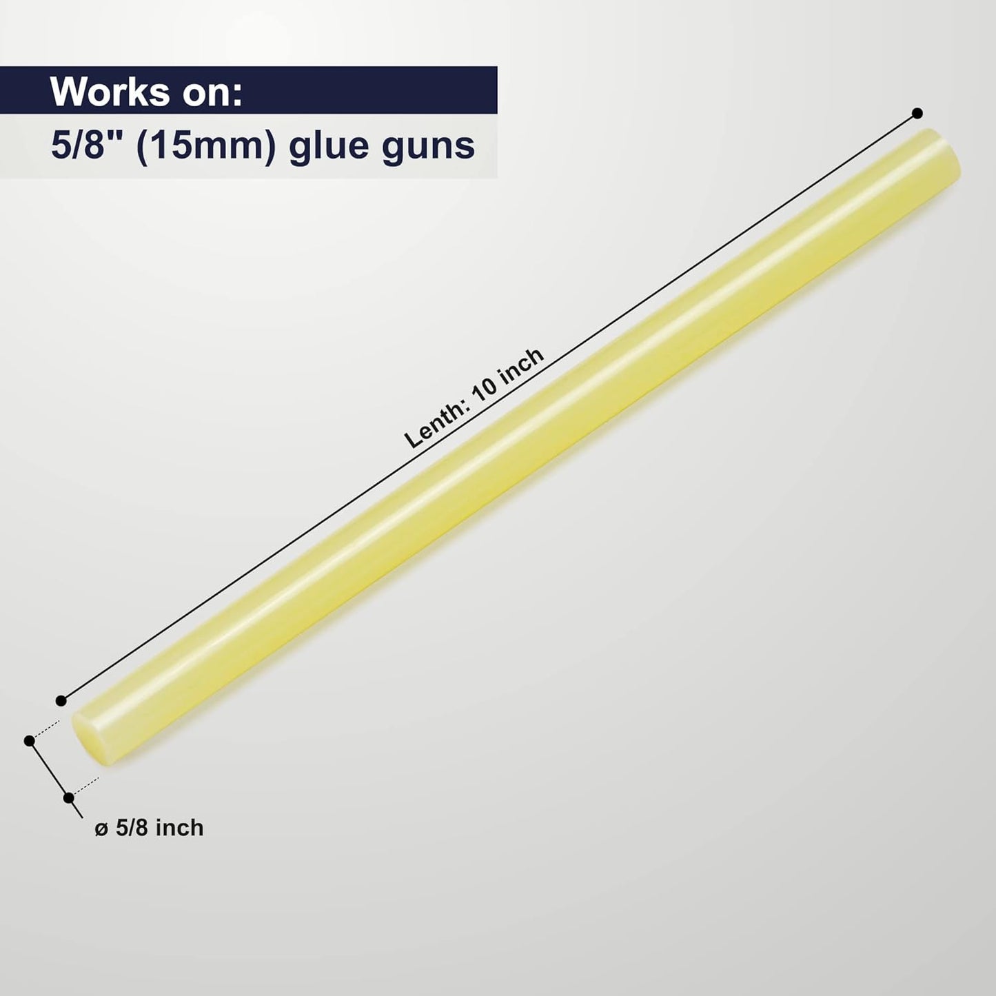 ASA Hot Glue Sticks for Glue Gun - 5/8" x 10" | High-Strength Hot Gun Sticks Adhesive for Corrugated Materials | Industrial Grade for Packaging & Woodworking | Pack of 266