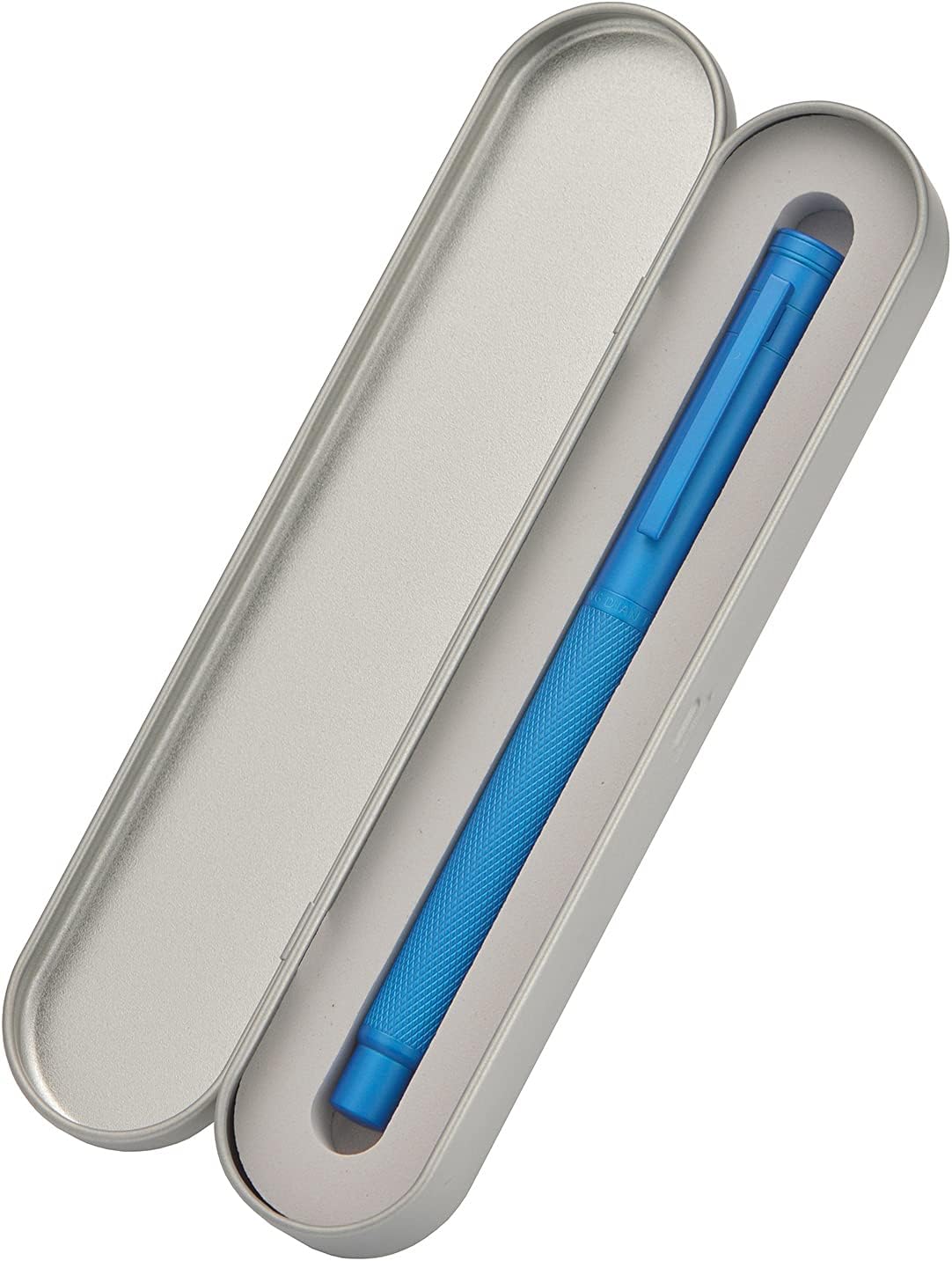 Hongdian 1851 Sky Blue Forest Fountain Pen Medium Nib, Classic Design with Converter and Metal Pen Case