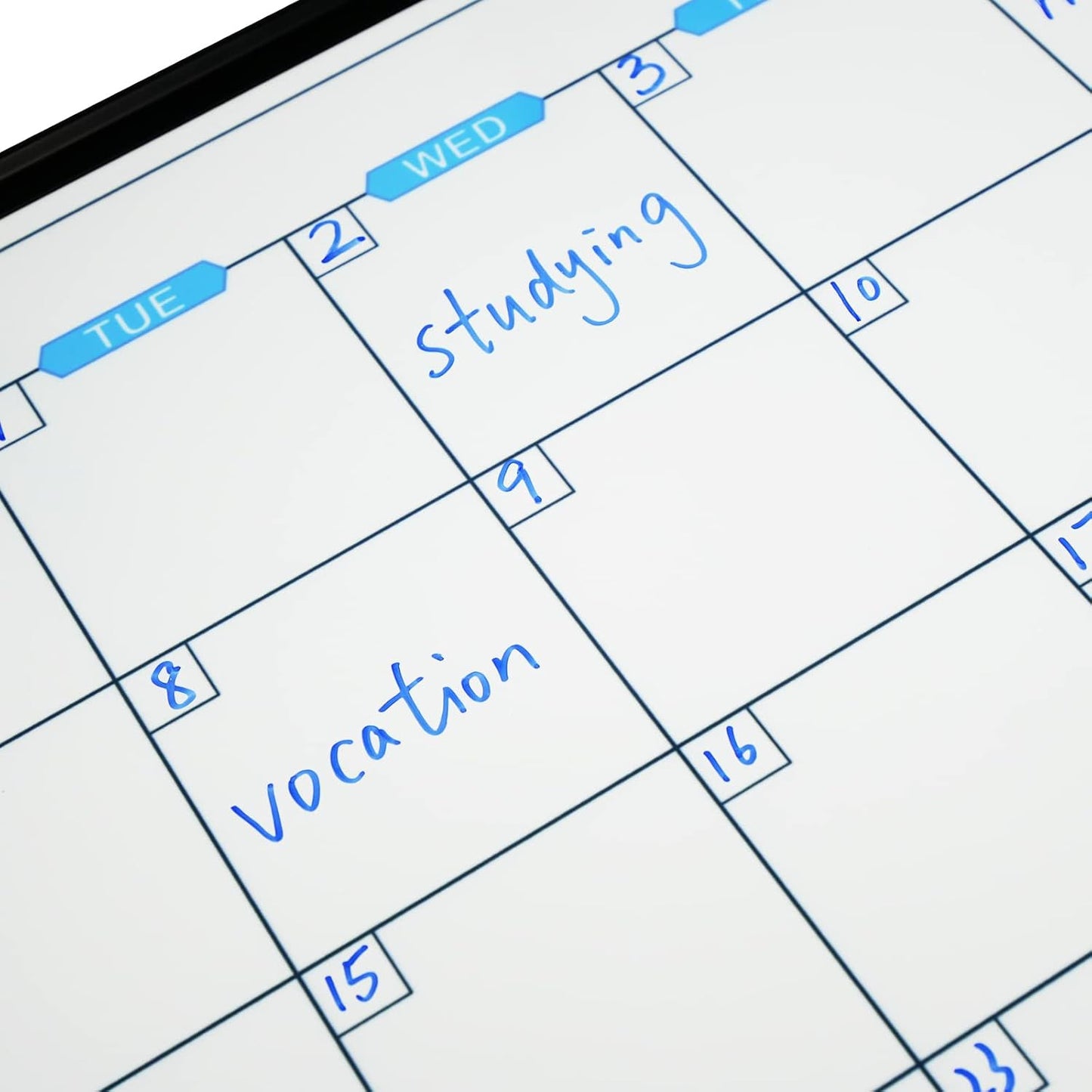 JILoffice Magnetic Calendar Whiteboard & Bulletin Corkboard Combination, Combo Board 36 x 24 Inch, 2 Pack, Black Aluminum Frame Wall Mounted Board for Office Home and School with 10 Push Pins