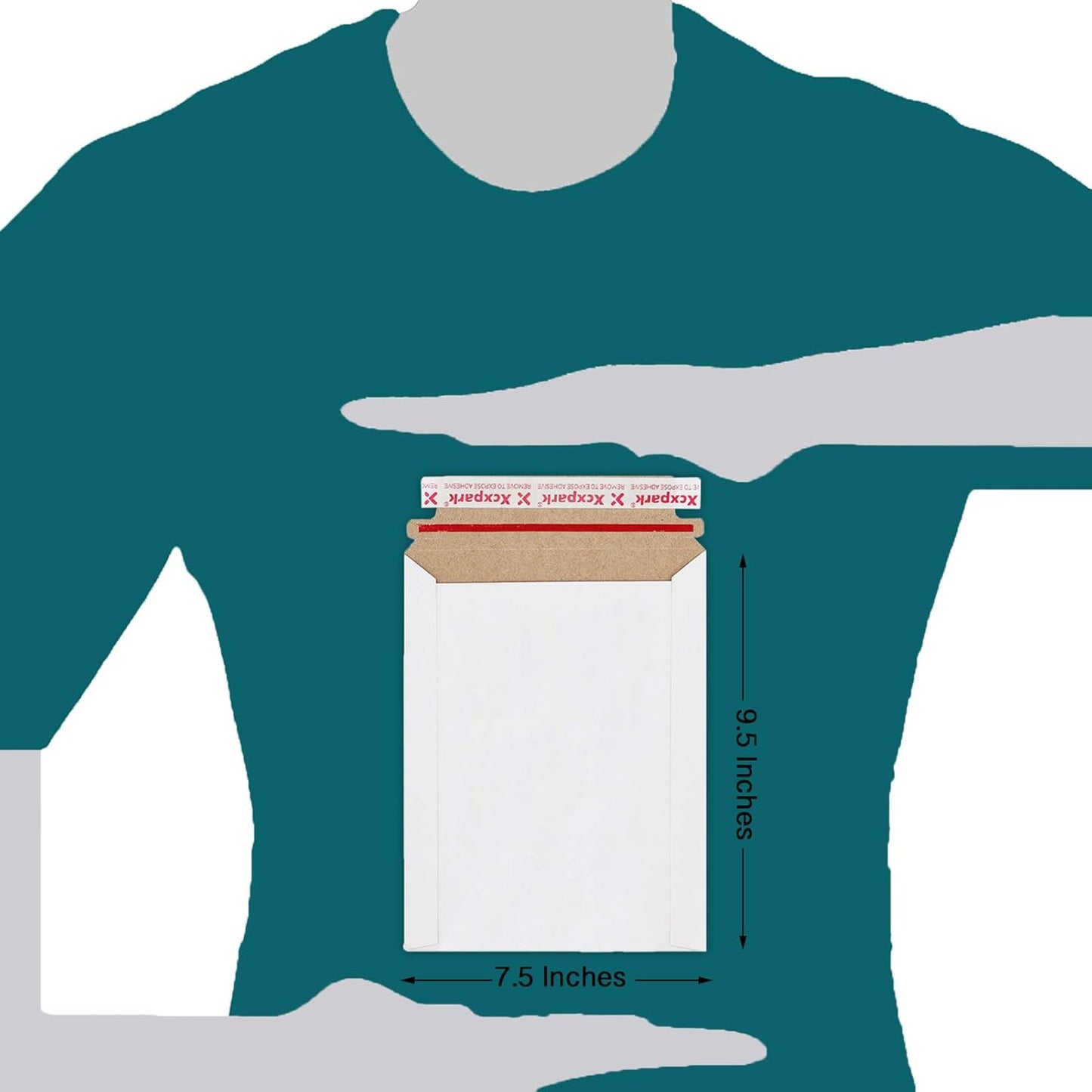 20 Pack Rigid Mailers, 7.5x9.5 inches Self Seal Photo Document Mailers Premium Cardboard Keep Flat Envelopes for Photos, Pictures, Papers, Files, CD