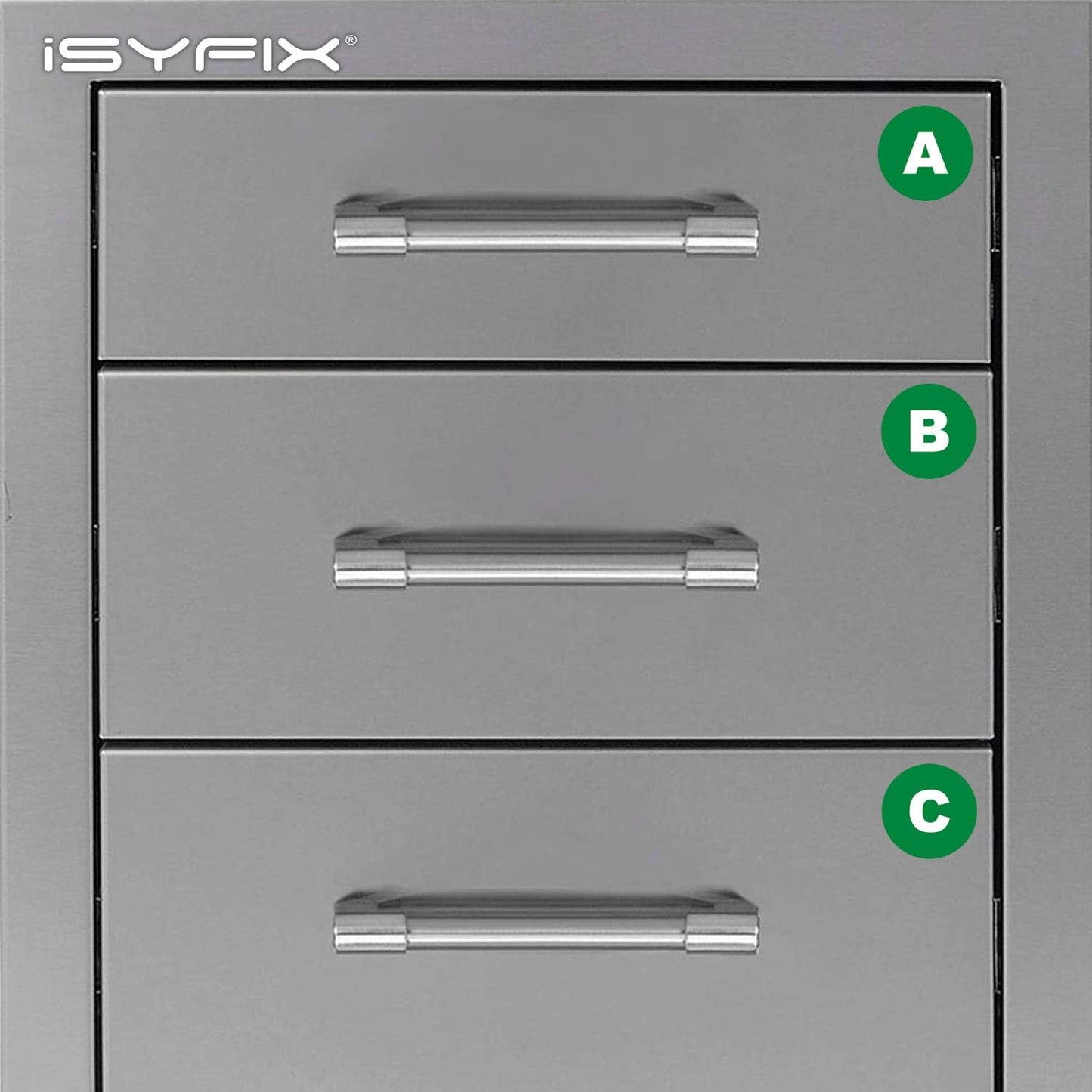 iSYFIX Green Vinyl Letters Stickers - 1.5 inch Self-Adhesive, A to Z, 4 of Each Letter - Premium Decal Indoor & Outdoor, For Inventory, Storage, Organizing, Alphabet for Boxes, Toolbox, Lockers & More