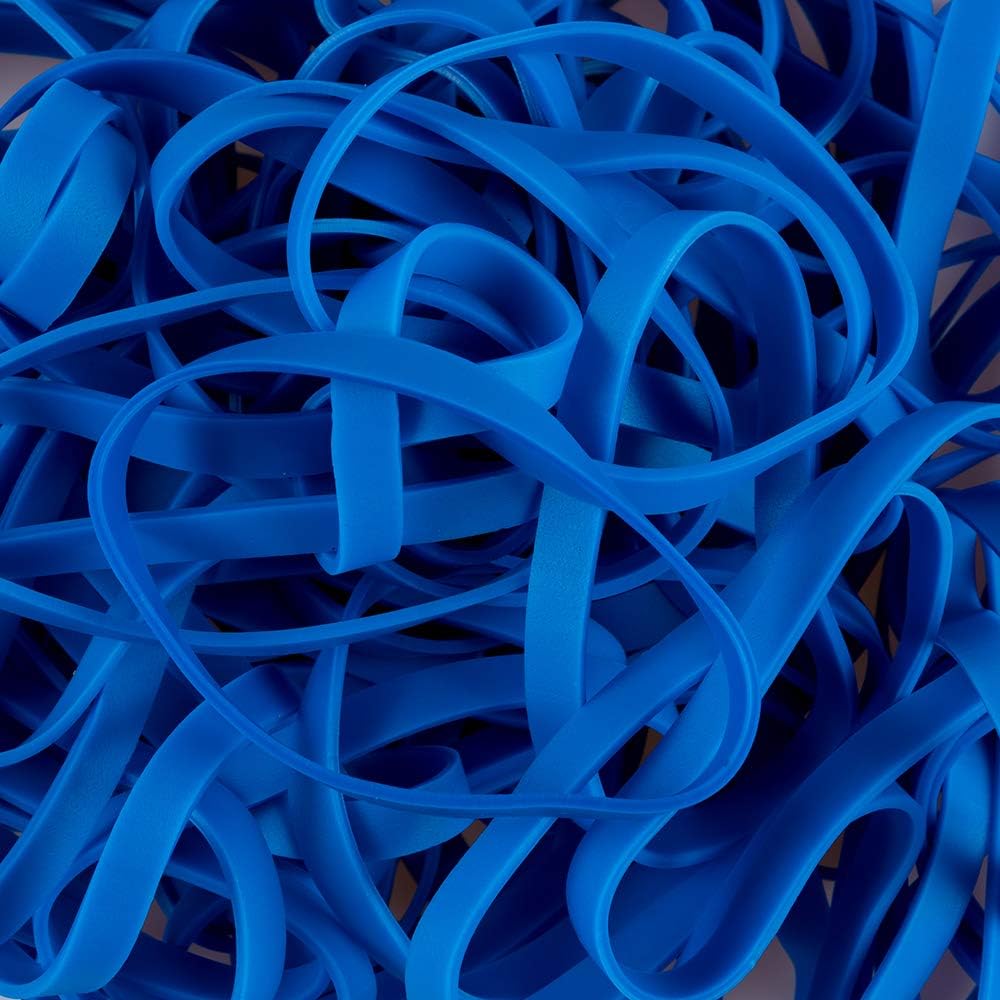 JAM PAPER Durable Rubber Bands - Size 64 - Blue Multi-Purpose Rubberbands - 100/Pack