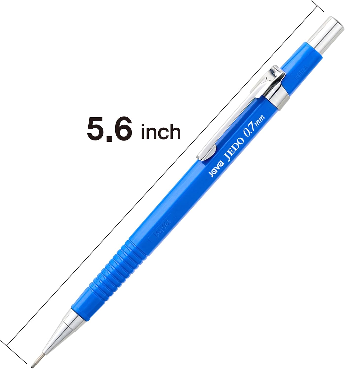 JVPEN 0.7mm Drafting Mechanical Pencils – 12 Pack, Built-in Erasers, Break-Resistant Lead, Hex Grip, for School, Office & Technical Drawing