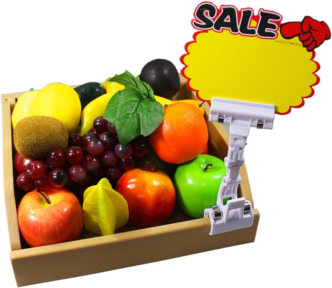 5pcs Sign Clips Clip Holder Sign Holder Clip Paper Holder for Table Top Clip On Sign for Paper Holder Computer Monitor Handy Artist Supplies Holder(5pcs White)