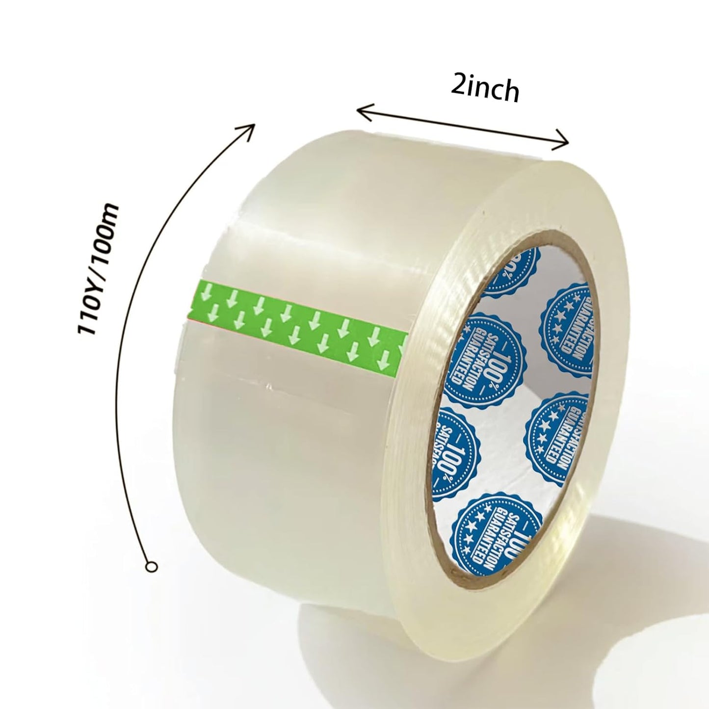 2.0 mils Heavy Duty Shipping Packing Tape, 2 Inch x 110 Yards (36 Rolls) Clear Packaging Tape for Moving, Sealing Boxes, Strong Adhesive, Bubble Wrap & Cardboard Box Sealing