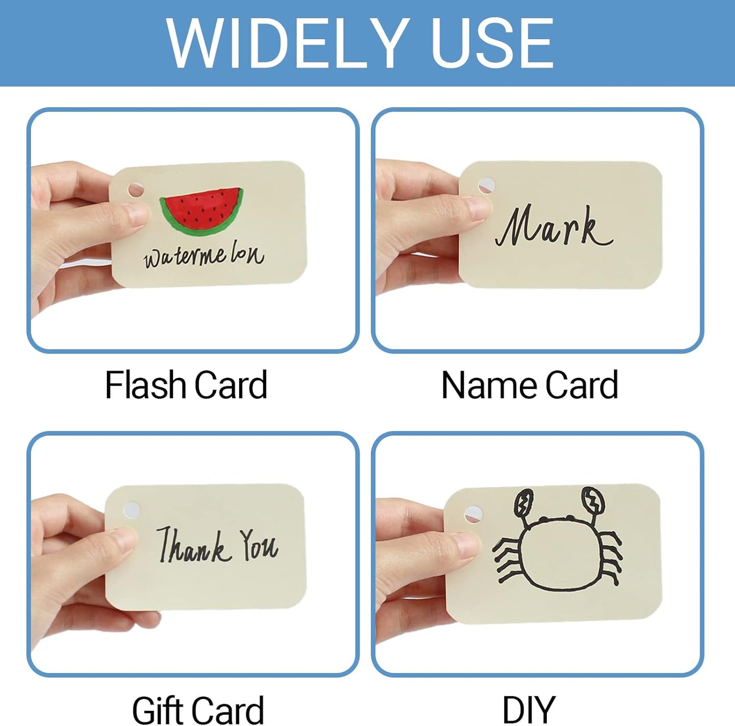 12 Pack Mini Blank Flash Cards with Binder Rings (60 sheets), 2.2 x 3.5 Inches Blank Easy Flip Index Card Mini Study Cards for Studying