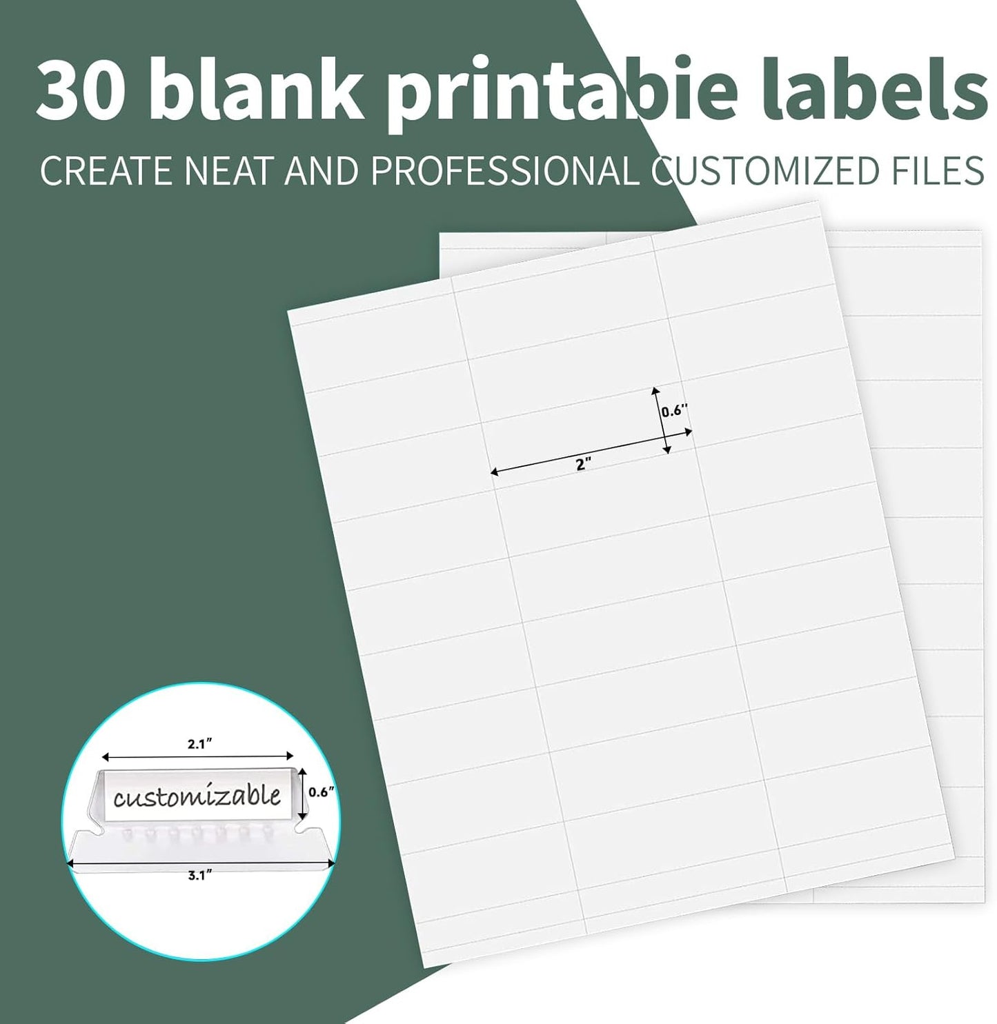 HERKKA Extra Capacity Hanging File Folders, 30 Pack Reinforced Legal Size Hanging Folders with Heavy Duty 3 Inch Expansion, Designed for Bulky Files, Medical Charts, Green