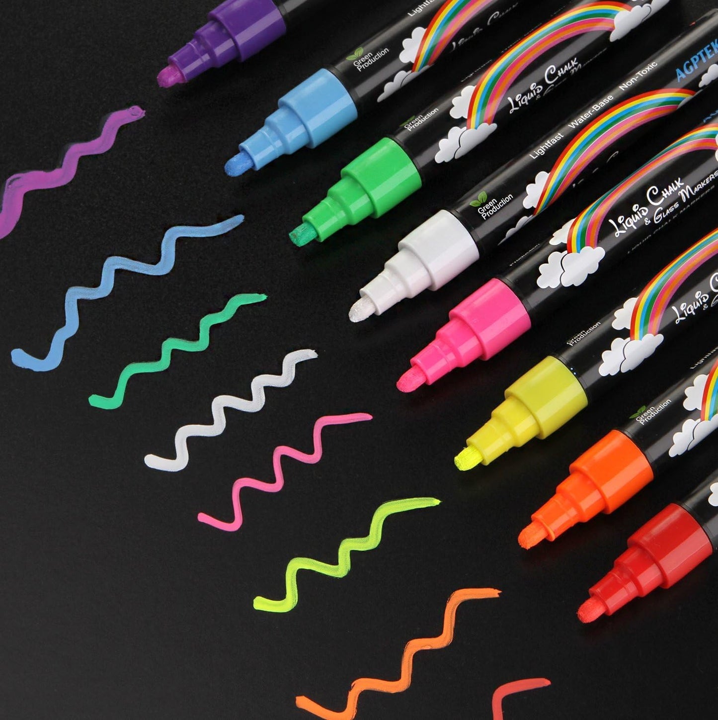 AGPTEK® Fluorescent Marker Pen 8 Colors/set for LED Writing Menu Board