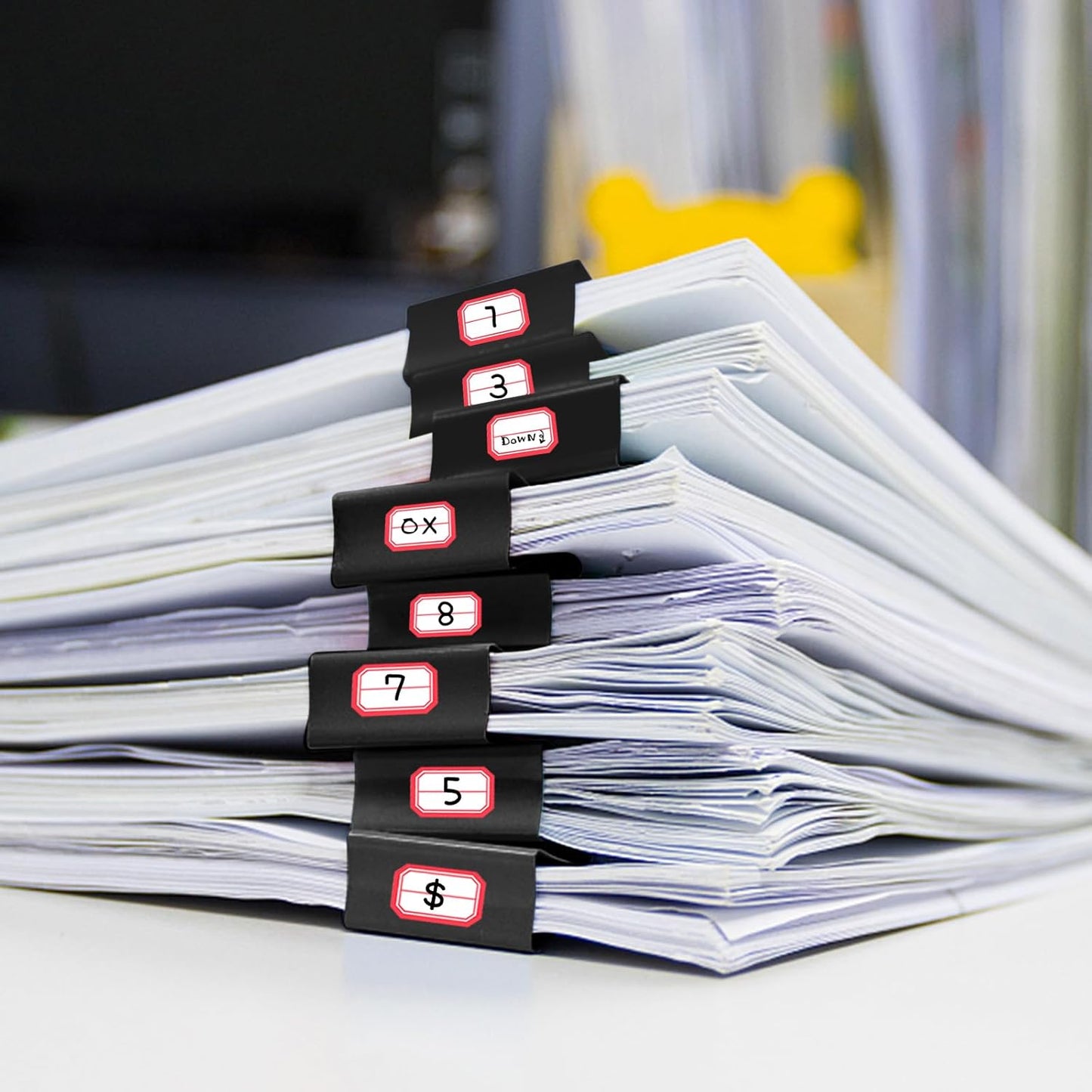 48 Pcs Large and Extra Large Binder Clips, 2 Inch Length (24 Pcs) and 1.6 Inch Length (24 Pcs)