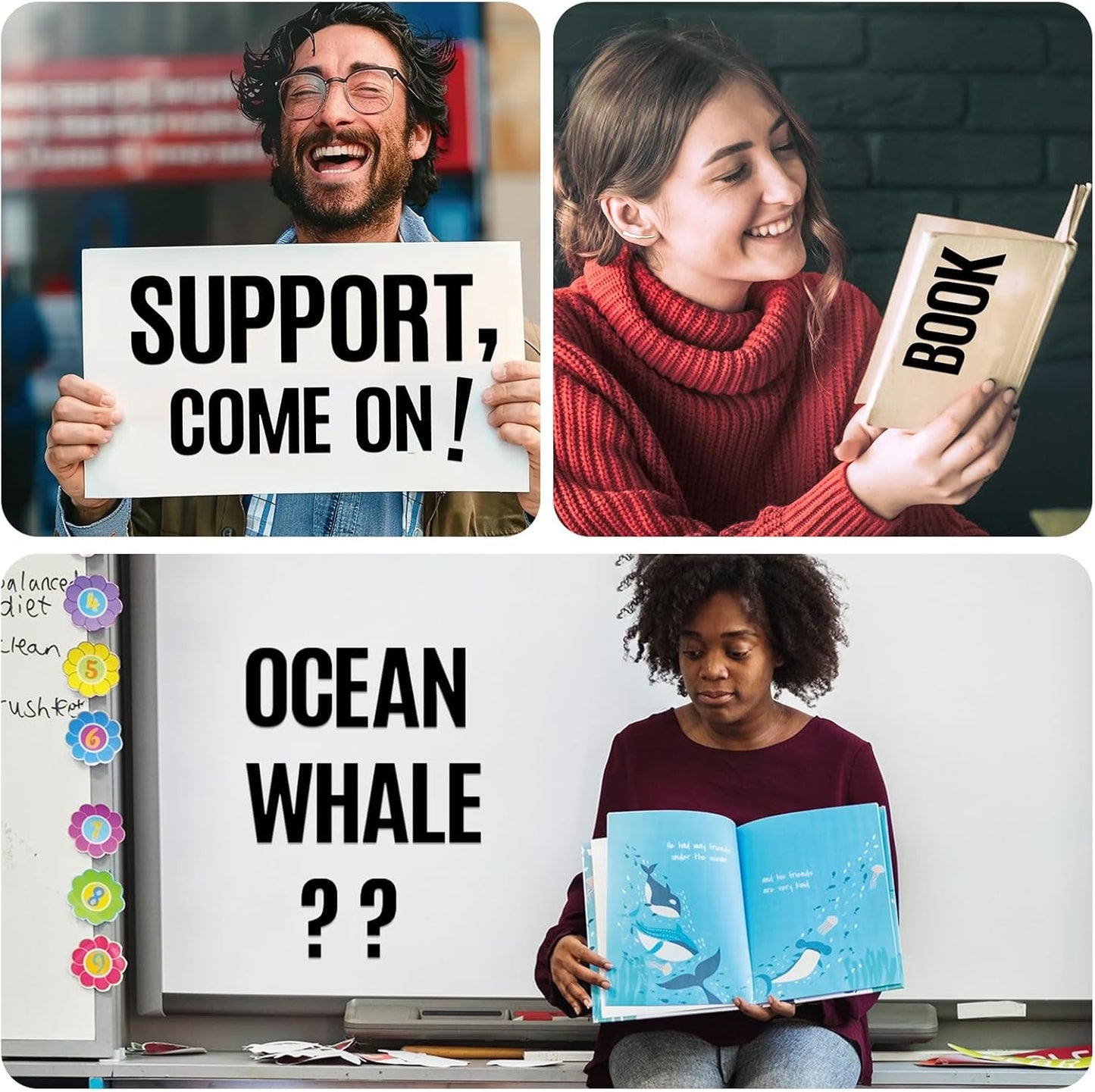 16 Sheets Black Letter Stickers Large 3+4 Inch, Big Vinyl Alphabet Letter Stickers Waterproof, Black Capital ABC Decals Labels for Mailbox Poster Bulletin Board Signs Classroom Office DIY Crafts Art