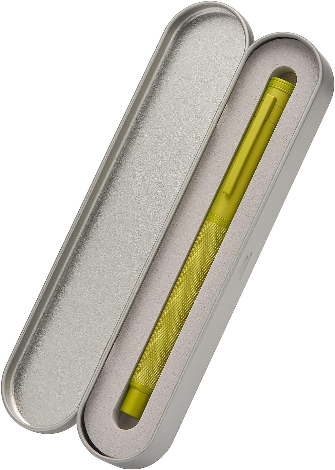 Hongdian 1851 Mustard Yellow Forest Fountain Pen Medium Nib, Classic Design with Converter and Metal Pen Case