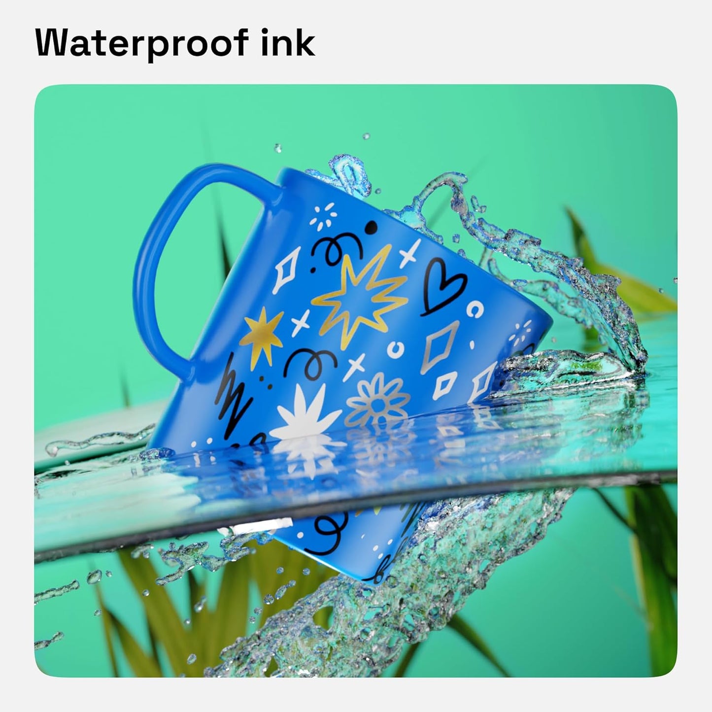 ARTISTRO 2 Black Permanent Marker - Waterproof Markers for Tire, Fabric, Rocks, Glass, Ceramic, Wood, Paper - Oil Based Paint Pens - Medium Tip 3mm