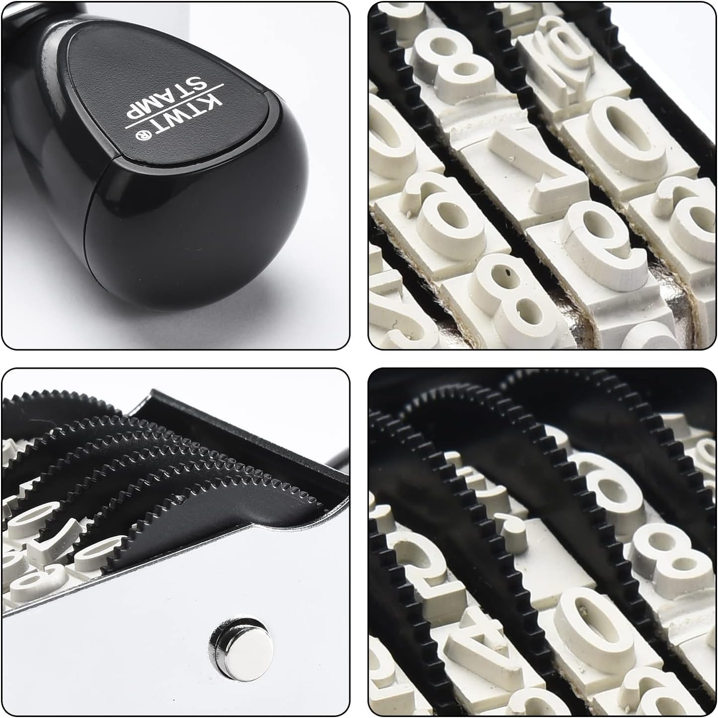 6 Digits Rubber Number Stamp, Date Stamp, Office Stamp, Rotating Stamp, Office Business Stamps