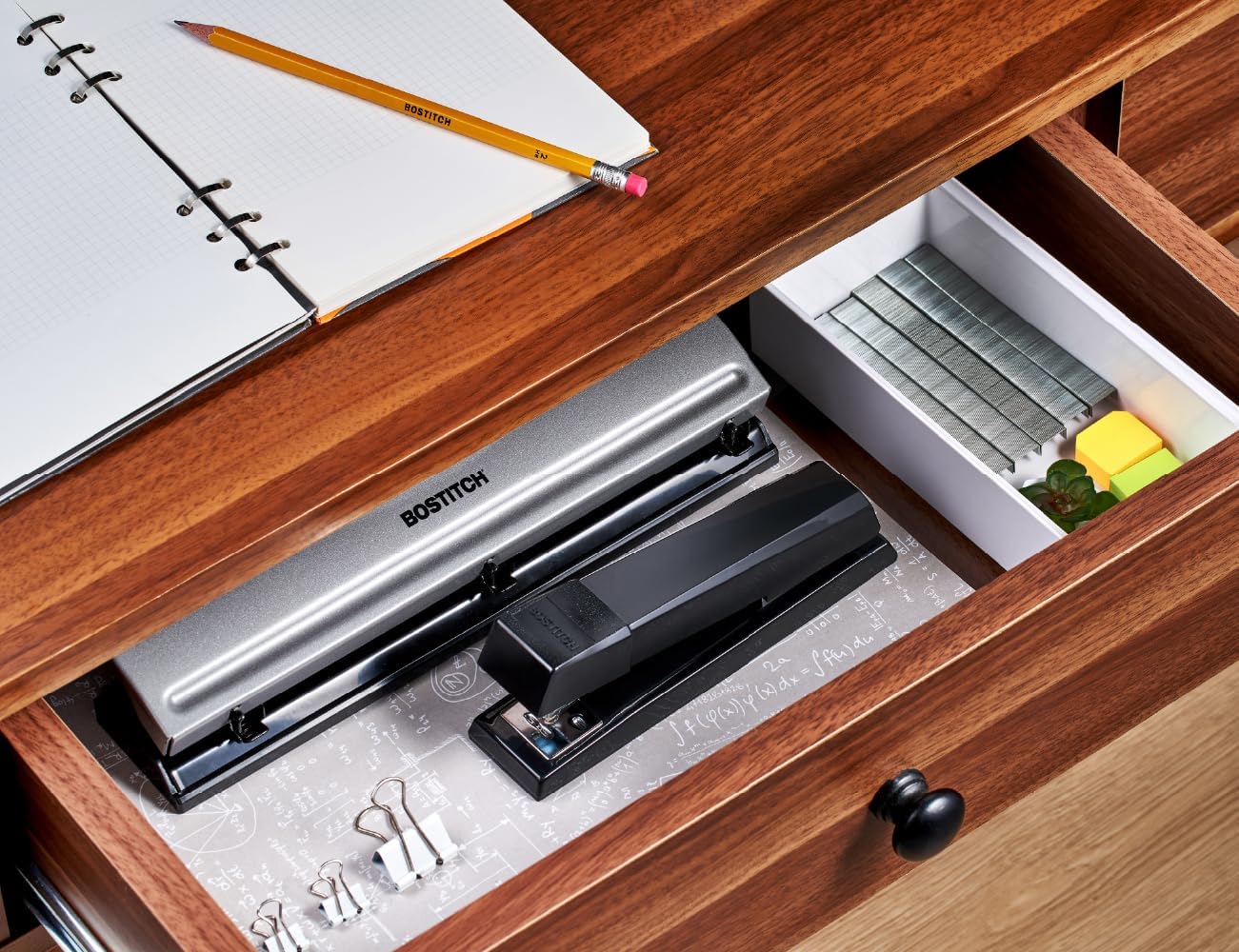 Bostitch Office Stapler, No-Jam Premium for Desktop, Includes 1,250 Staples, Full-Strip, 25 Sheet Capacity, Black, Pack of 12