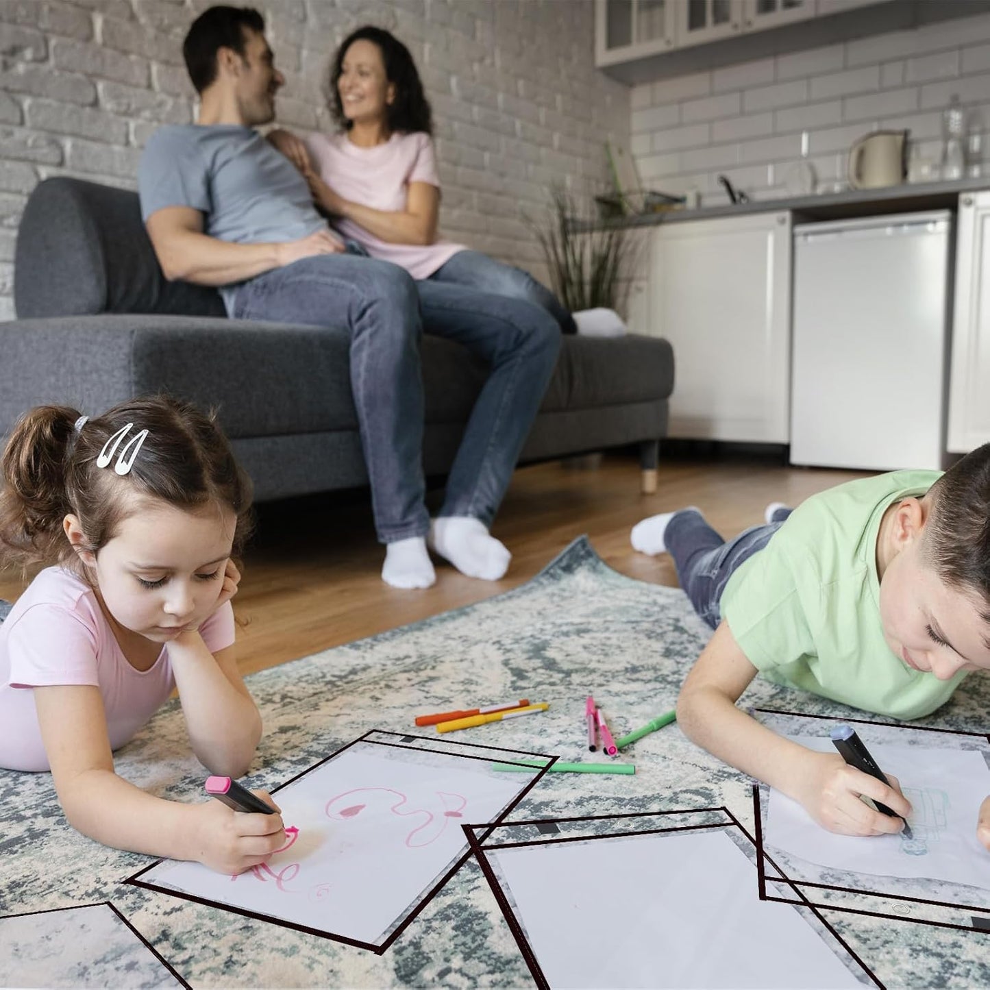 80 Packs Dry-Erase Pockets Bulk Oversized Reusable Dry Erase Pocket Sleeves with 5 Rings, 10x14 Black Ticket Holders, Clear Plastic Sheet Protectors, Teacher School Classroom Supplies