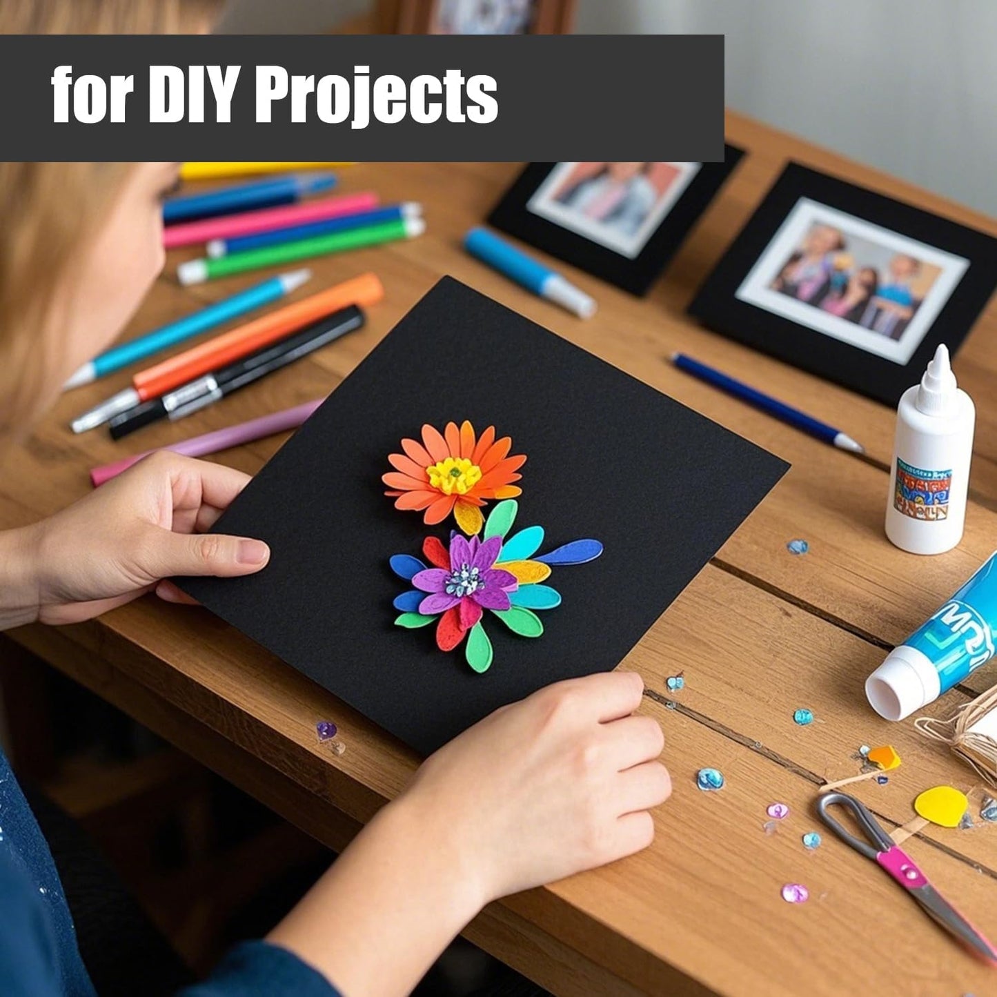 30 Pack A3 Black Poster Board, 300 GSM, 16.5 x 11.7 Inches, DIY projects, presentations, school projects, event decorations, Not for Printer