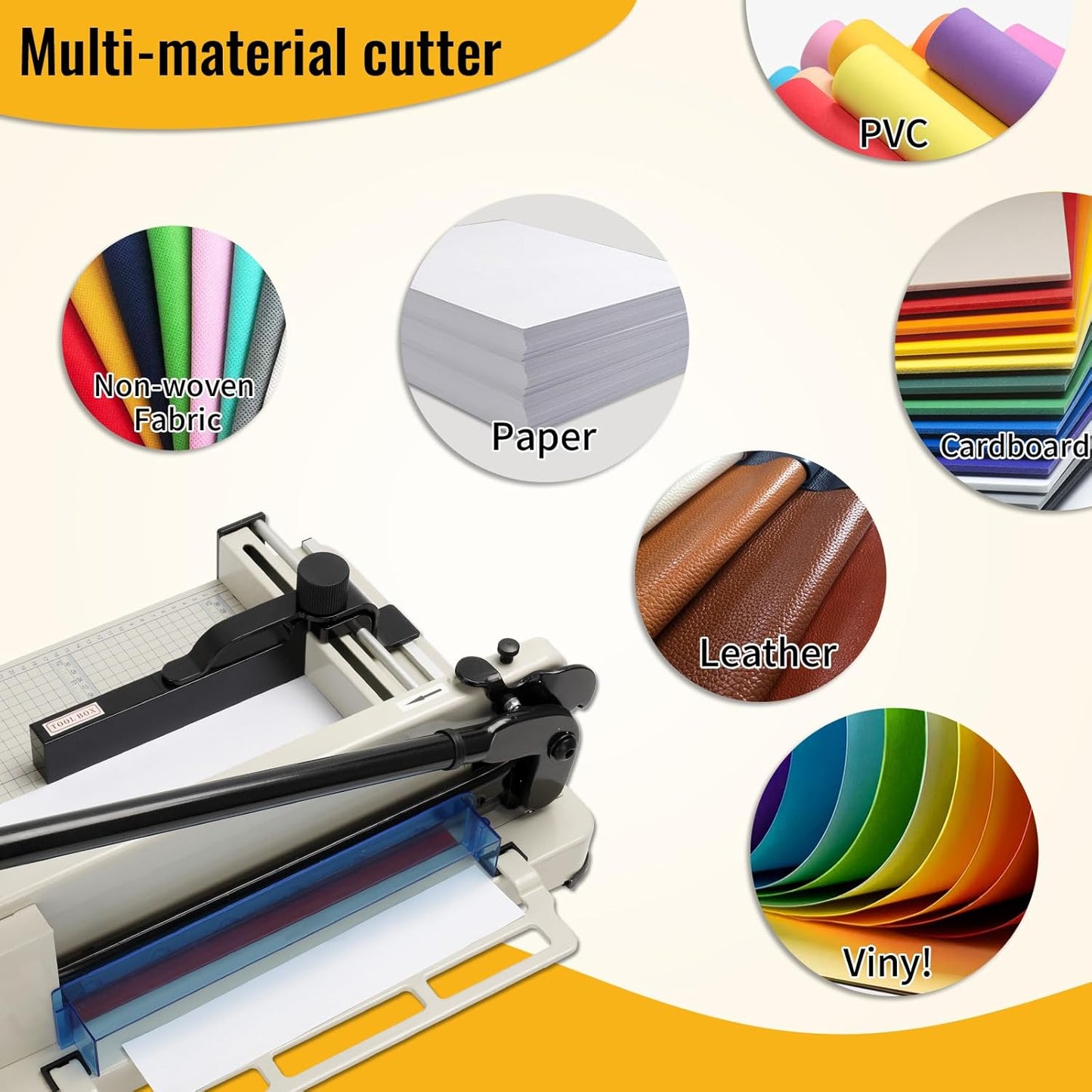 Guillotine Paper Cutter Heavy Duty 400 Sheet Capacity | Paper Cutter 12 Inch for A4 Paper with HSS Blade,Industrial Commercial Trimmer for Office,School,Print Shop,Safety Lock & Clear Grids