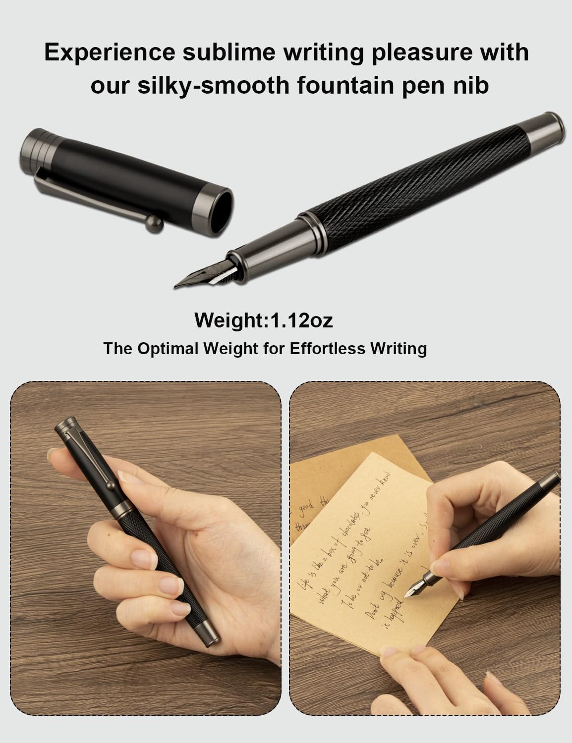 Aifeiter Fountain Pen Set - 2 Nibs + 18 Ink Cartridges + 2 Converters & Syringe | Professional Writing Tool | Premium Gift Box for Men/Women | Perfect for Beginners & Calligraphy