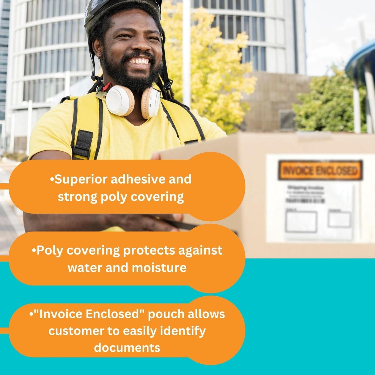 Invoice Enclosed Packing List Envelopes Panel Face Back Load 4.5" x 5.5" 1000 Pieces