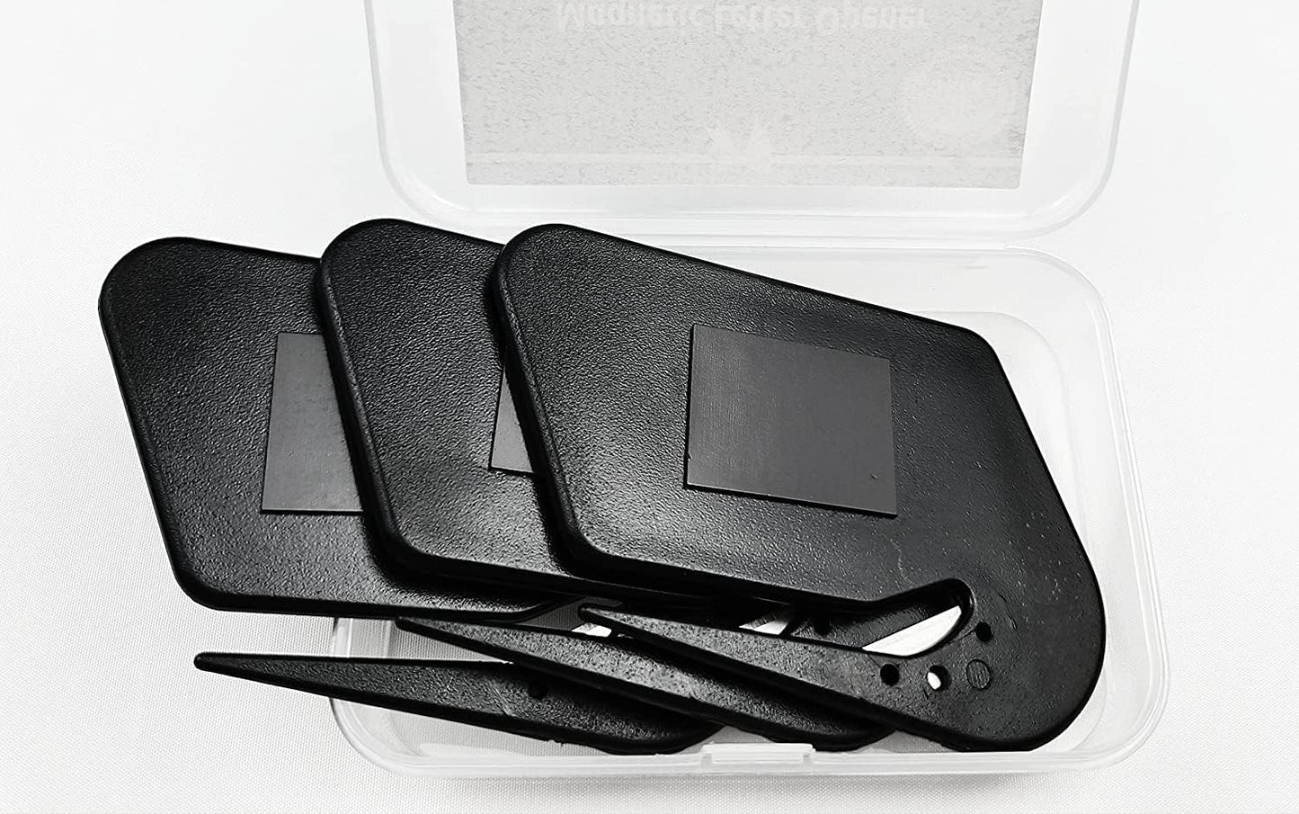 Magnetic Letter Openers Envelope,3 Pack,Envelope Opener Slitter,Mail Openers Blade with Magnet,Letter Opener for Women,Envelope Cutter (Black)