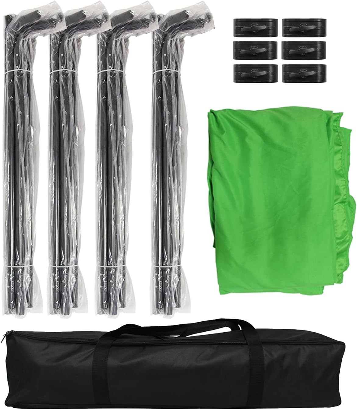 7.87ft x 13.12ft Green Screen Backdrop with Stand, Large Collapsible Green Backdrop with Heavy Duty Stand for Parties, Photography, Video Shooting, Live Streaming, Gaming