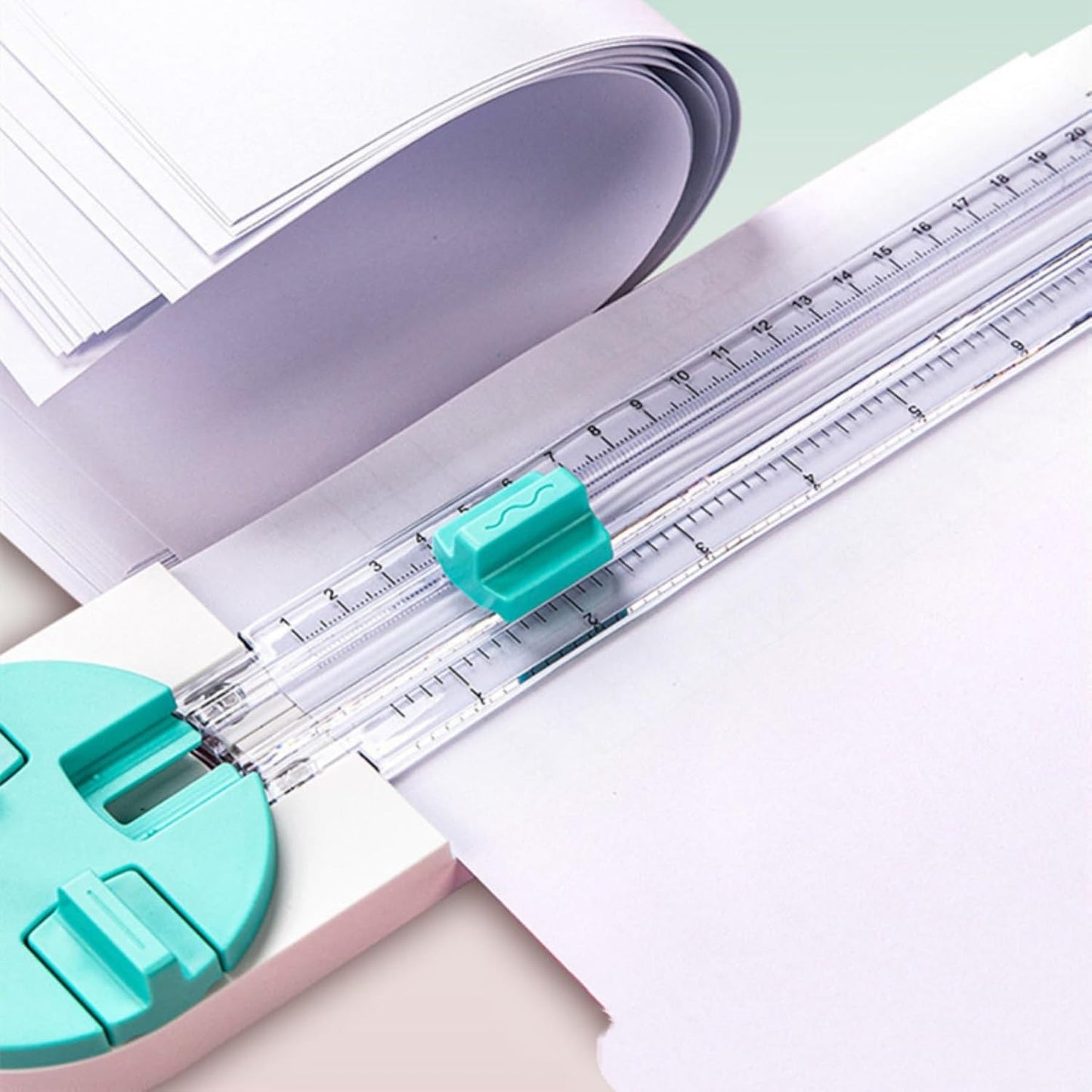 4-in-1 Multi-Function Paper Trimmer,Bidirectional Papers Cutter, Equipped with Straight,4 in 1 Paper Cutter 4 Styles Craft Paper Cutter Multi-Function Scrapbooking Tool (Pink-2PCS)