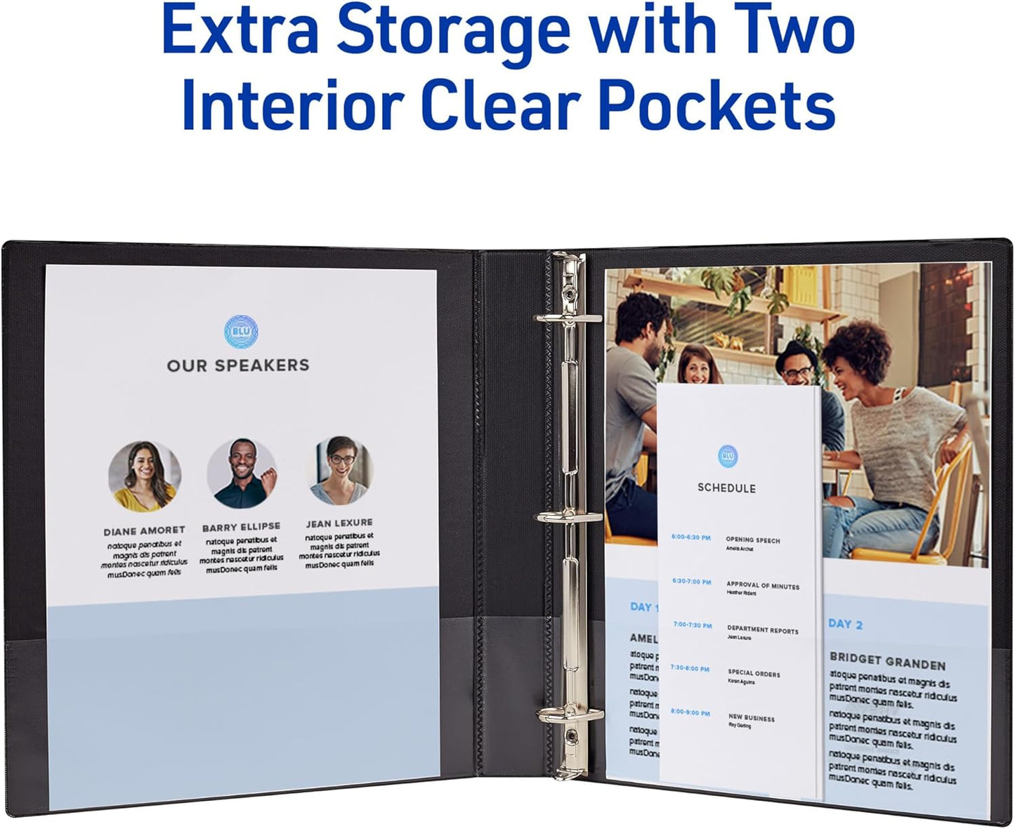 Avery Durable View 3 Ring Binders, 1 Inch Slant Rings, 250-Sheet Capacity, Assorted Pastel Colors, 6-Pack (05632) – for School, Office, Teachers, Classrooms & Home Organization