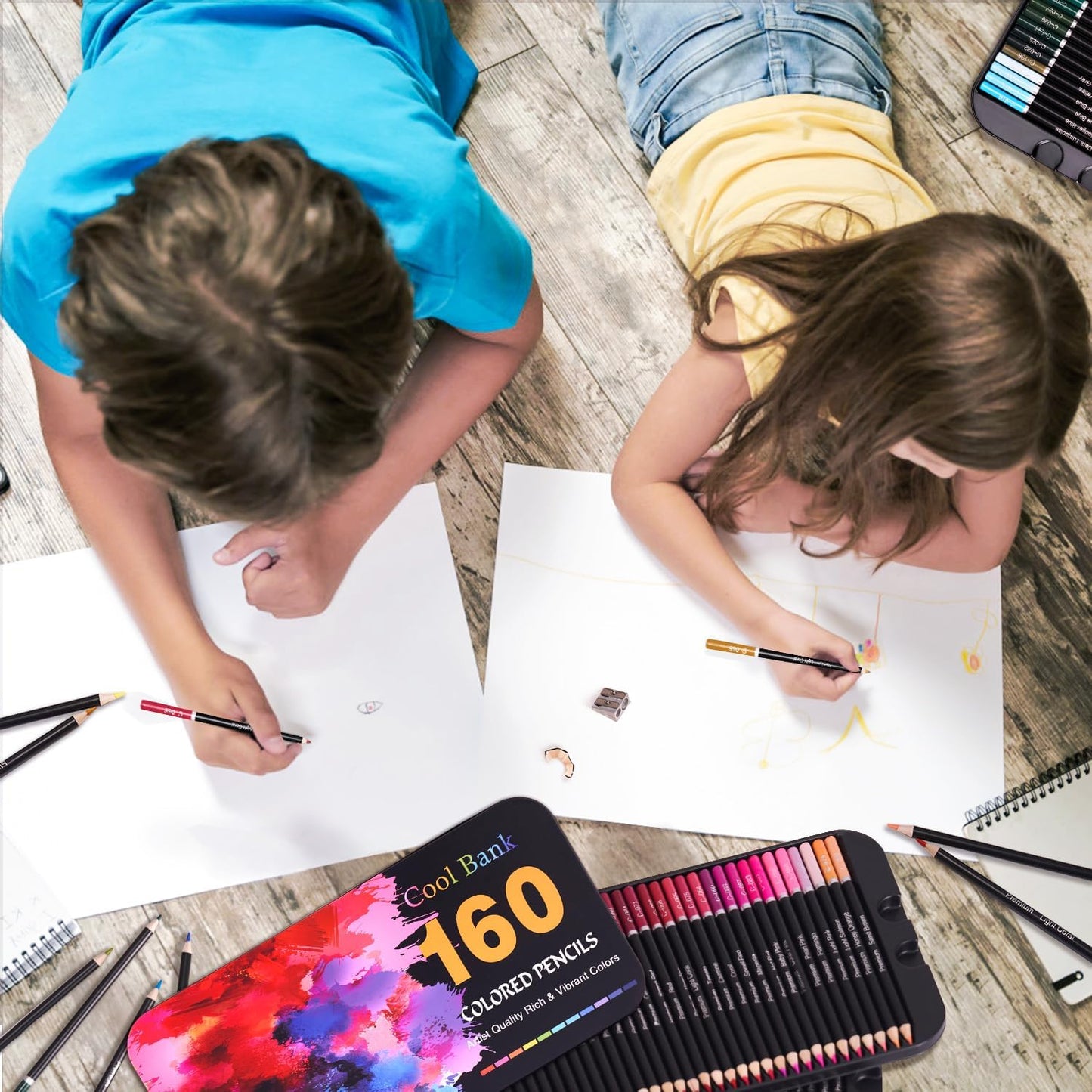 160 Artist Colored Pencils, Oil Colored Pencils for Adult Coloring Books, Soft Core with Vibrant Colors for Artists and Beginners, Coded Pencils for Detailing, Shading & Blending, Packed in Metal Box