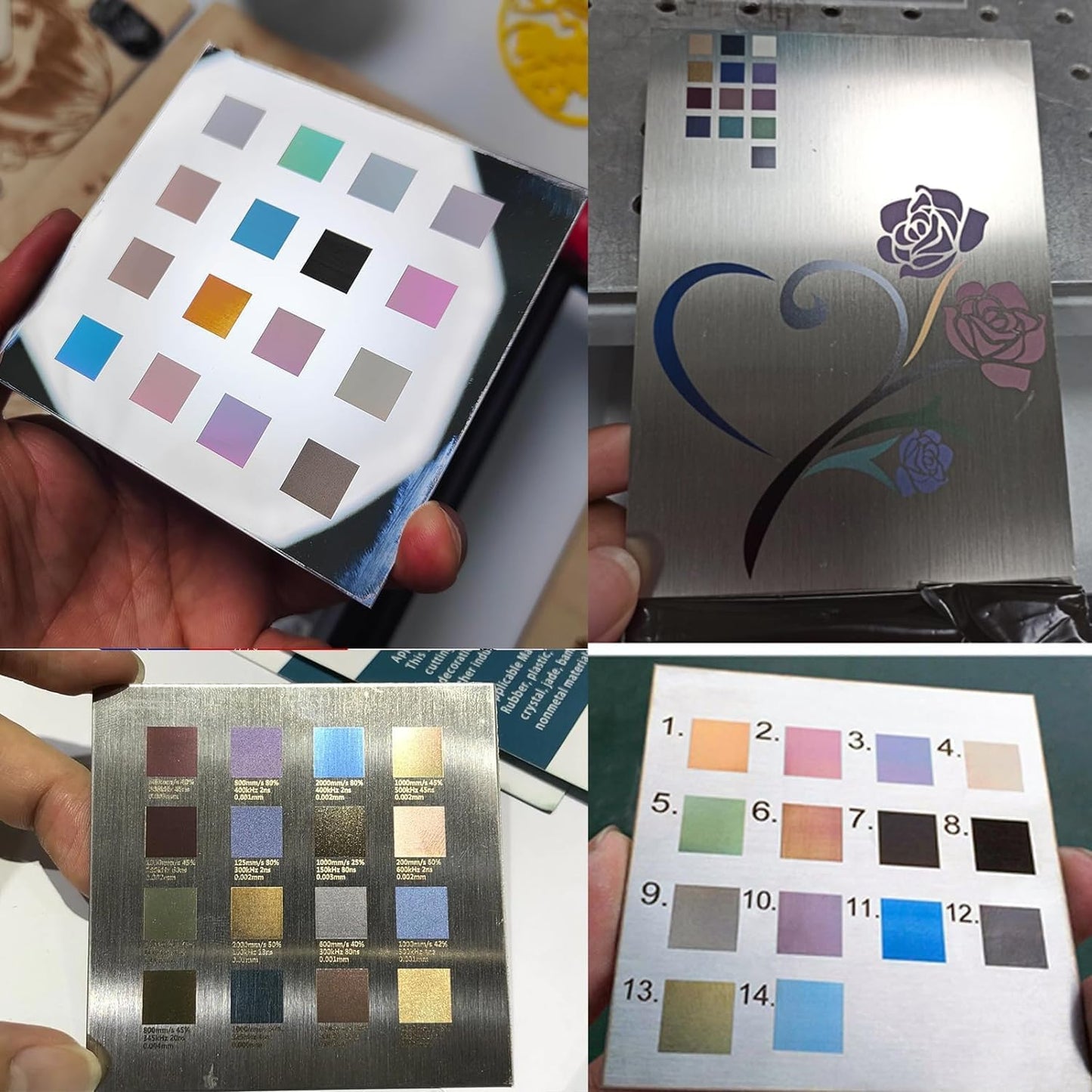 B4 100W JPT Mopa Fiber Laser Engraving Machine with Rotary Axis, Support Lightburn Laser Engraver with 2Lens, 2in1 Desktop Handheld Color Marking Machine for Stainless Steel,Ring,Tumbler