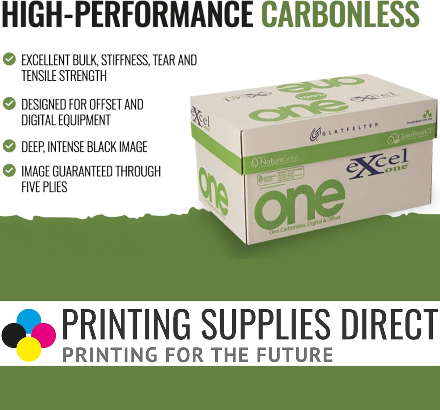 8.5 x 11 Excel One Carbonless Paper 2- Part Reverse (Bright White/Canary), 1500 Sets, 3000 Sheets, (6 REAMS)
