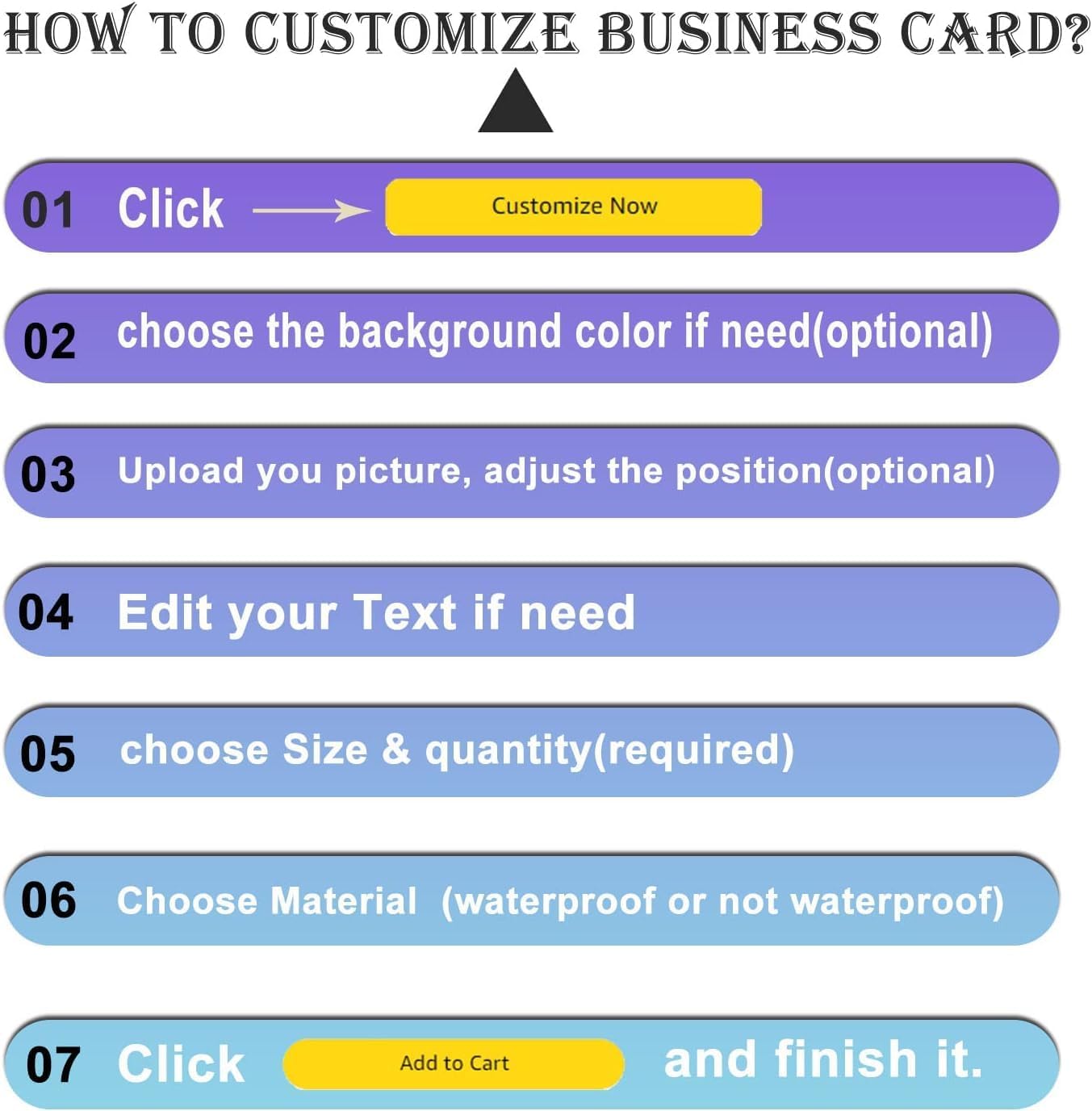 100pcs custom business cards thank you cards with logo picture 300gsm coated paper laminate two-sided printed (style 14)