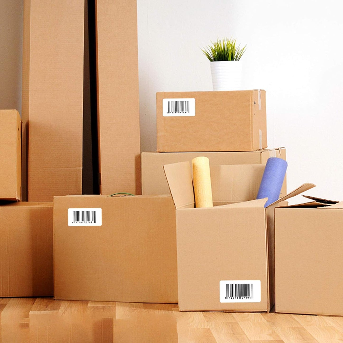 3-Proof 2"x1" Direct Thermal Barcode Labels Rolls for Zebra LP2824 ZD411 ZD410 ZD421 ZD420 GK420D, 12 Rolls 15600 Pcs Waterproof Return Address Label Used with Rollo MUNBYN Desktop Printer