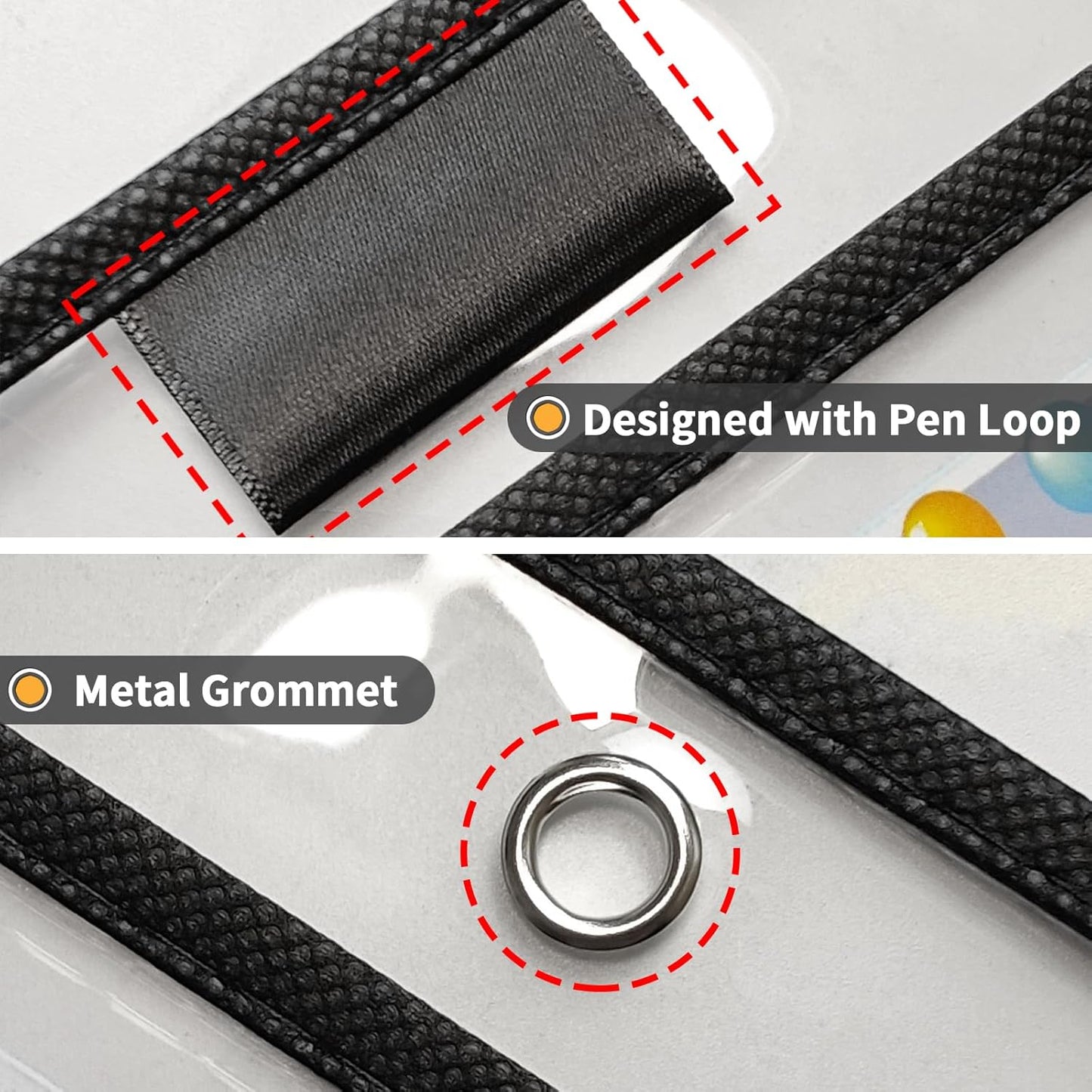 6 Packs Oversized Reusable Dry Erase Pocket Sleeves, Black 10x14 Ticket Holders, Clear Plastic Sheet Protectors, Teacher School Classroom Supplies