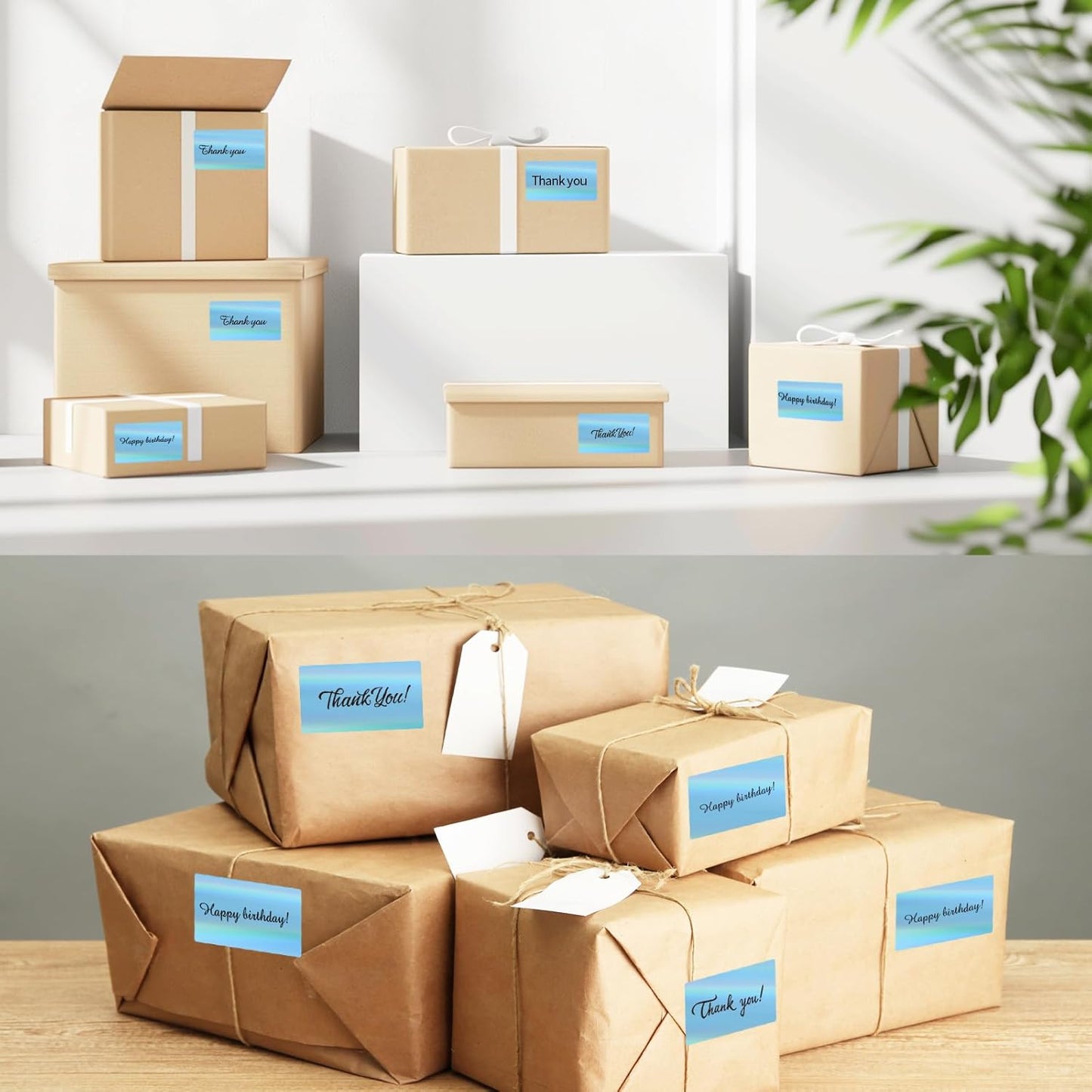 2.25"x1.25" Direct Thermal Labels, Holographic Thermal Printer Labels for Barcode, Self-Adhesive Address Shipping Thermal Label Stickers-1 Roll, 300 Labels, Holographic Blue