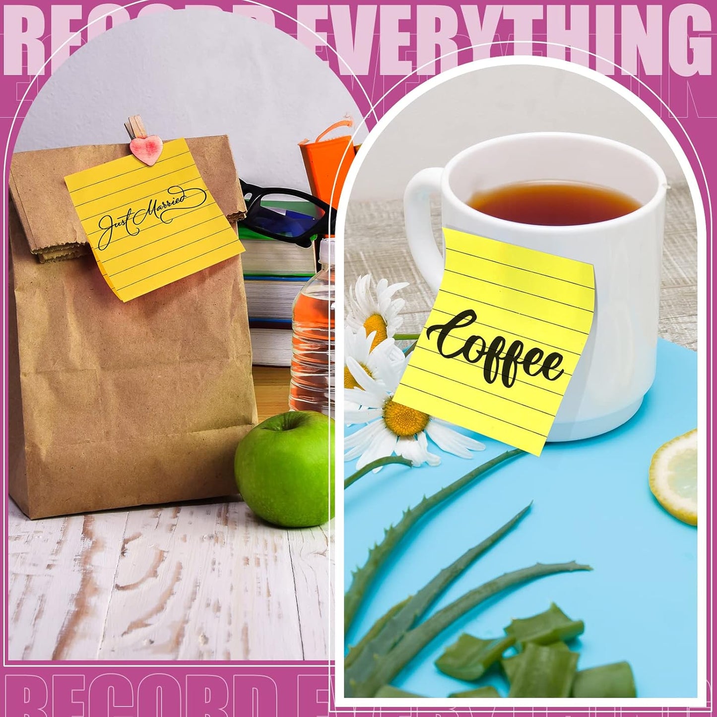 24 Pack Pop Up Sticky Notes 3 x 3 Refills 1200 Sheets Colored Sticky Notes Self Adhesive Memo Pads for Home Office Supplies(Dark Color, Line)