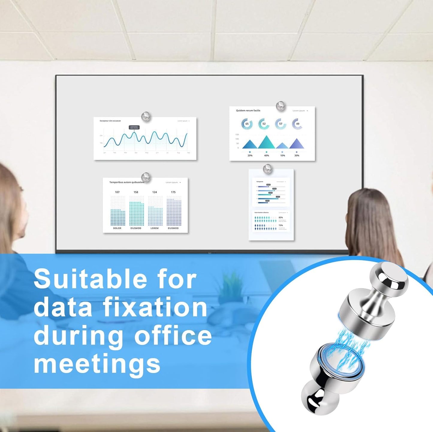 100 Pack Magnets Refrigerator Magnets for Whiteboard Small Strong Fridge Magnet Tiny Push Pin Magnetic Neodymium for Office Classroom Kitchen Home