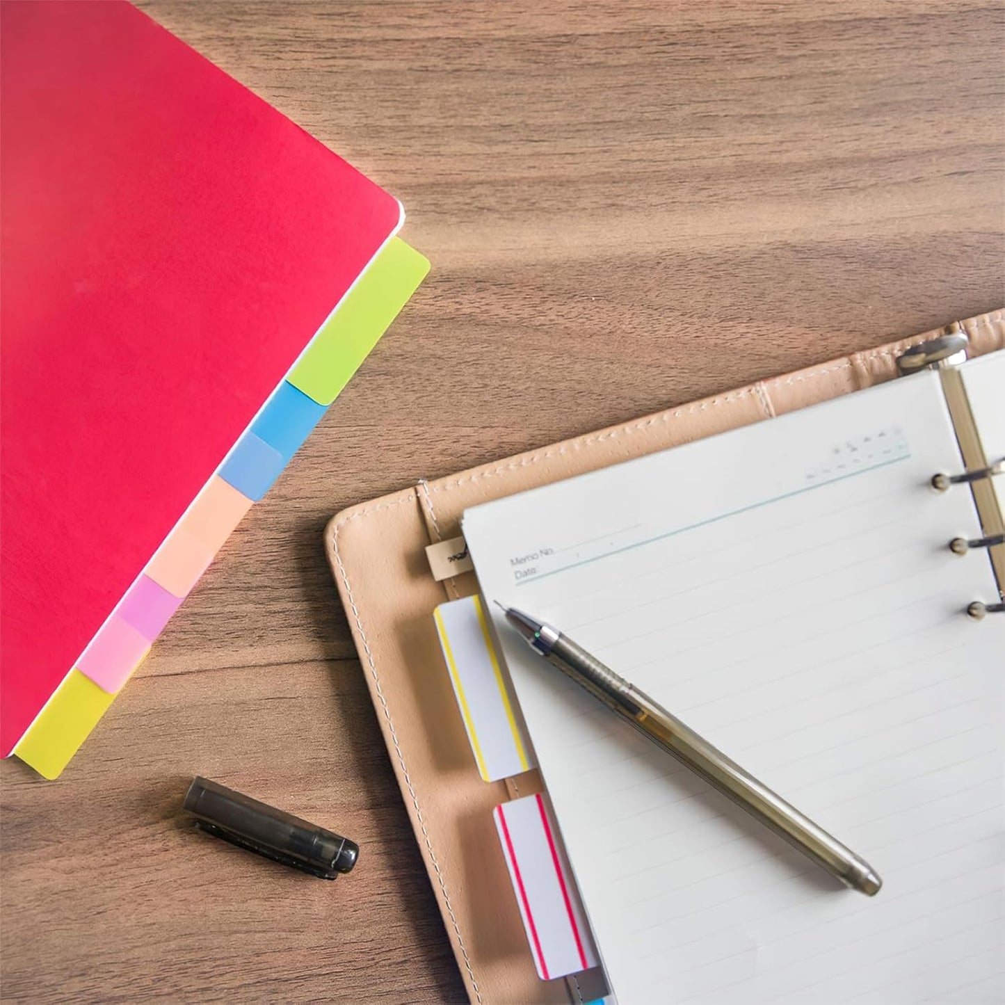 KICNIC Sticky Tabs 480 Pcs, Adhesive Book Tabs, Removable Page Markers, 1 Inch, 2 Inch Annotation Tabs, Labels for Books, Notebooks, Files, Binders, Bible,Flags for Office and School Use(10 Colors)