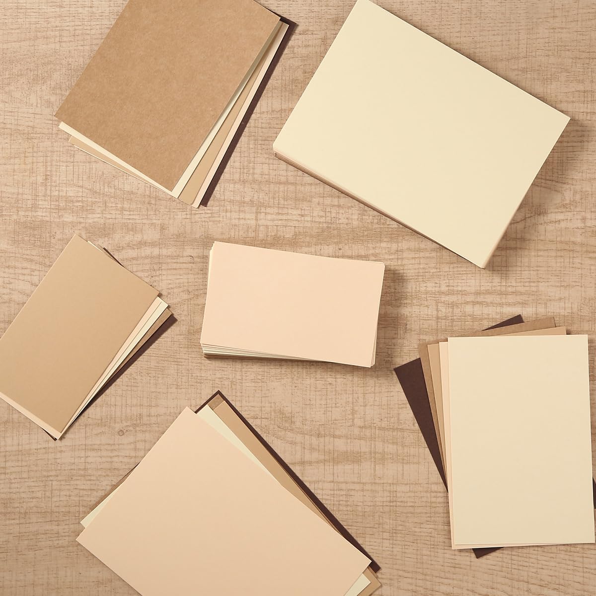 50 Sheets 4x6 Colored Cardstock Paper 5 Colors Blank Flash Cards, 250 GSM Heavy Card Stock for DIY Art Projects, Cards (Brown)