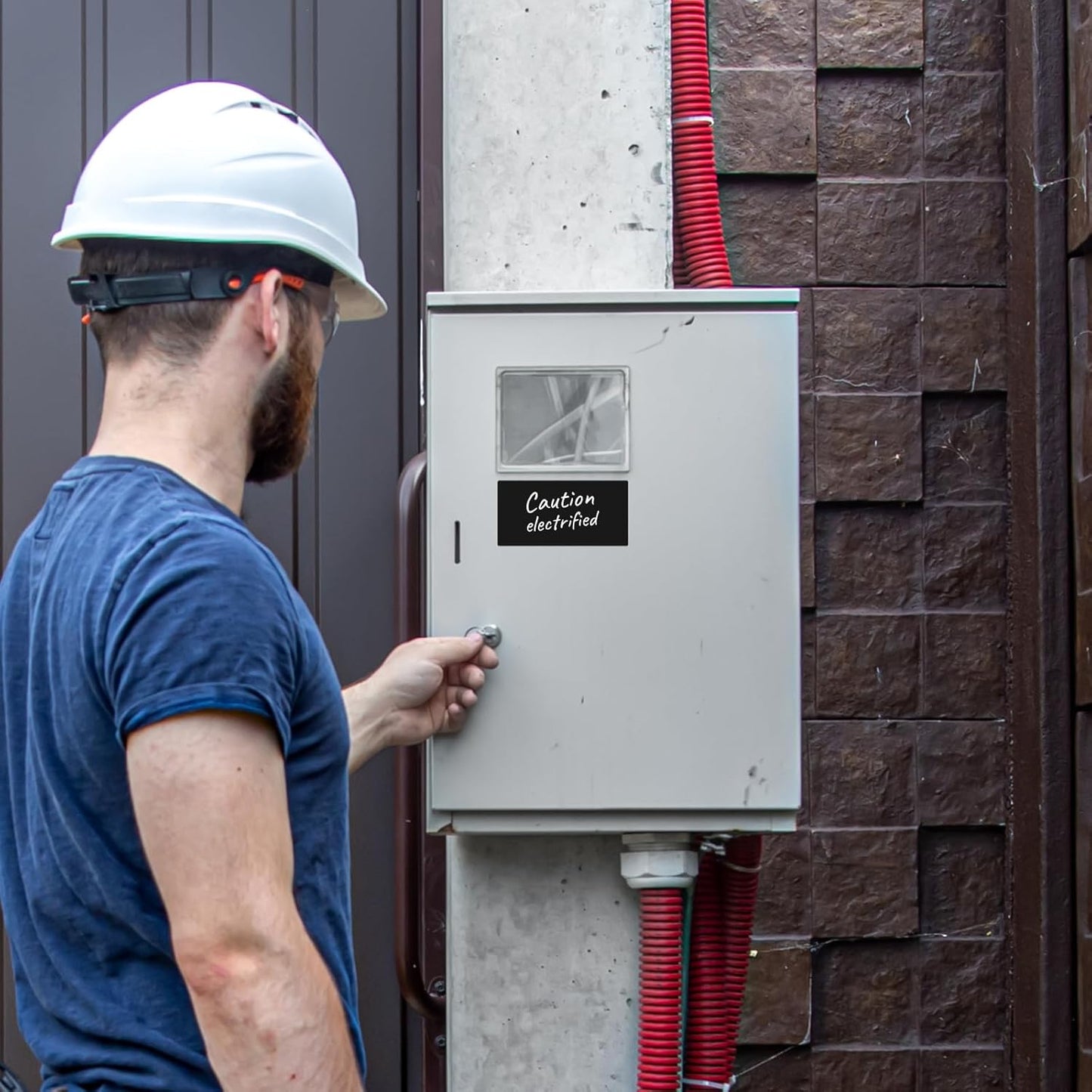 Black Rectangle Stickers 4 x 2 Inch Color Coding Labels Vinyl Roll Self-Adhesive Waterproof Removable 500 PCS