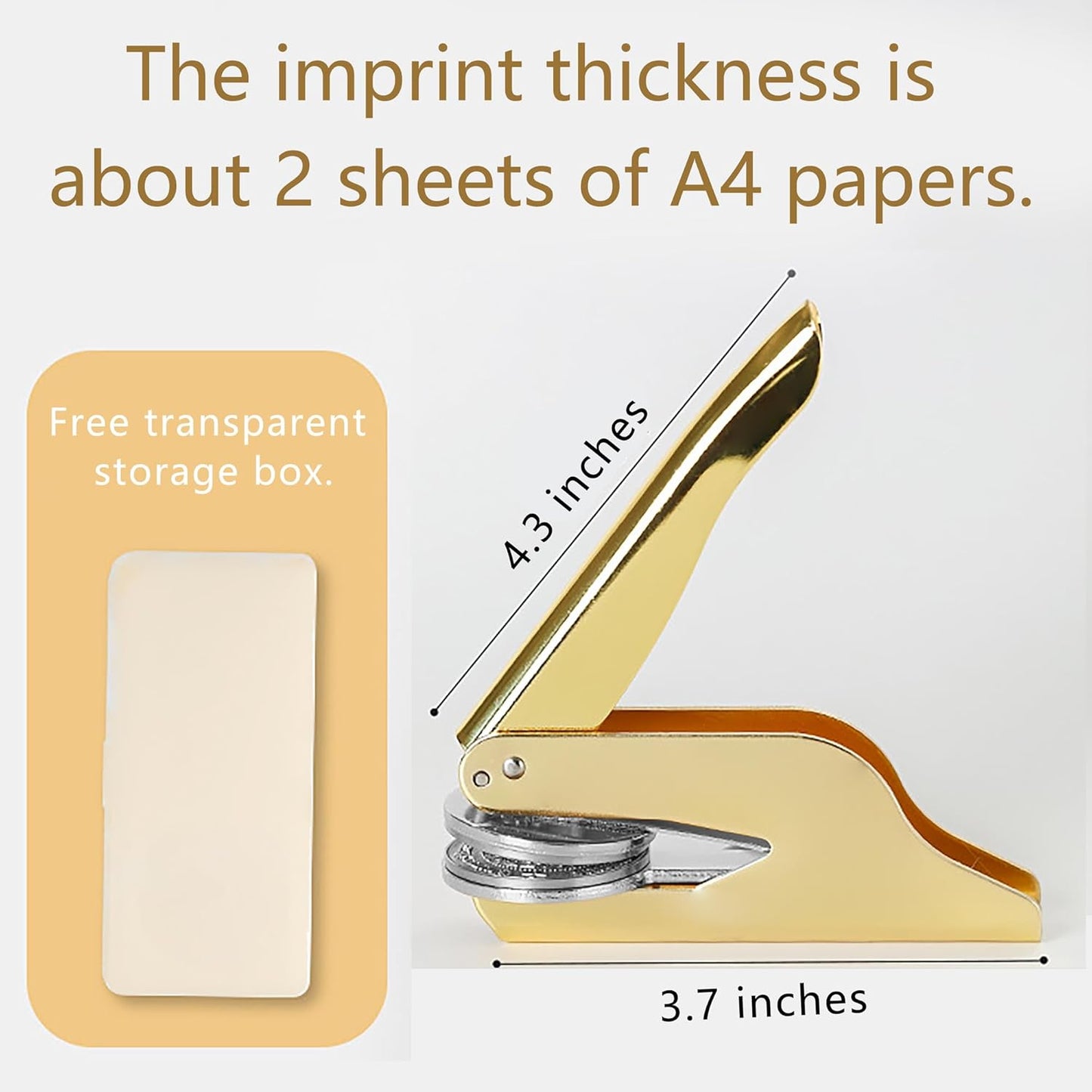 Book Embosser Custom Embosser Stamp with Your Name or Design Personalized Library Embosser Stamp Customized Books Business Cards Paper Documents Notebooks etc. (01)